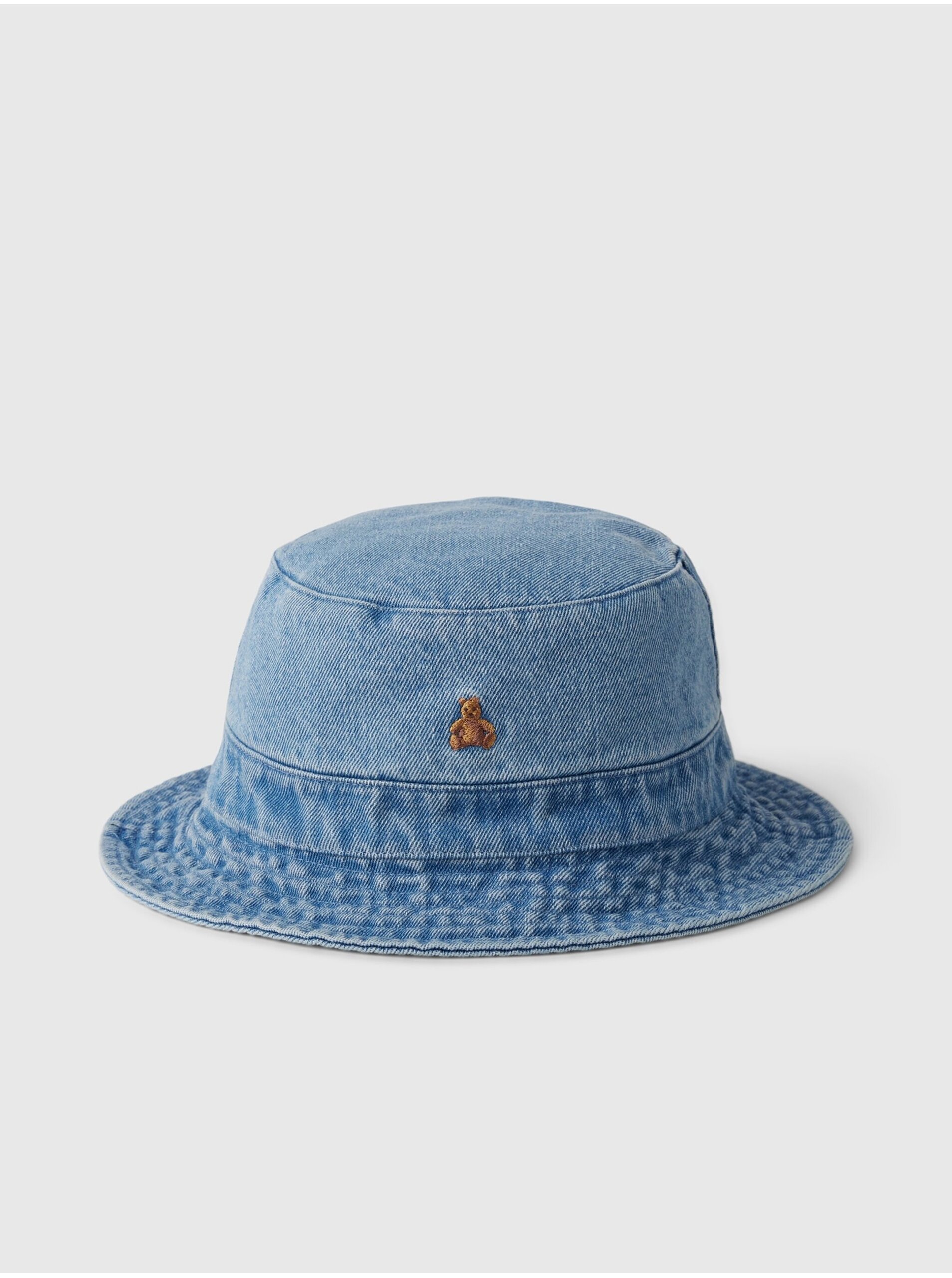 Levně Modrý holčičí džínový klobouk GAP