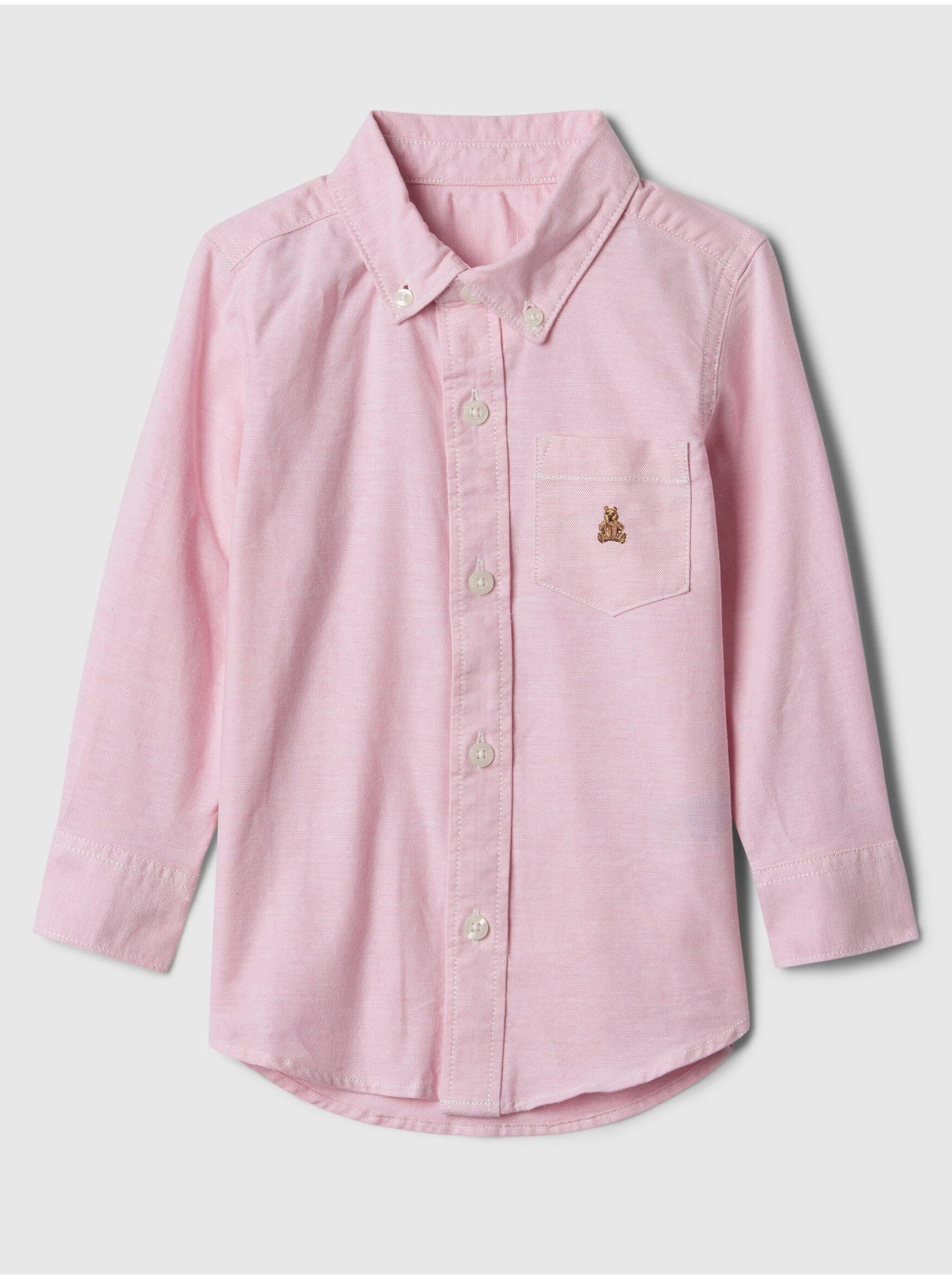 Levně Růžová klučičí košile GAP