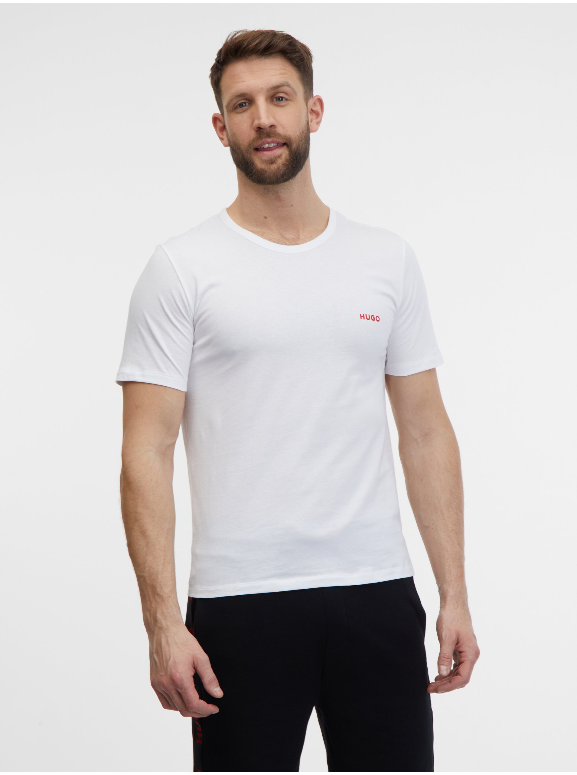 E-shop Bílé pánské tričko HUGO