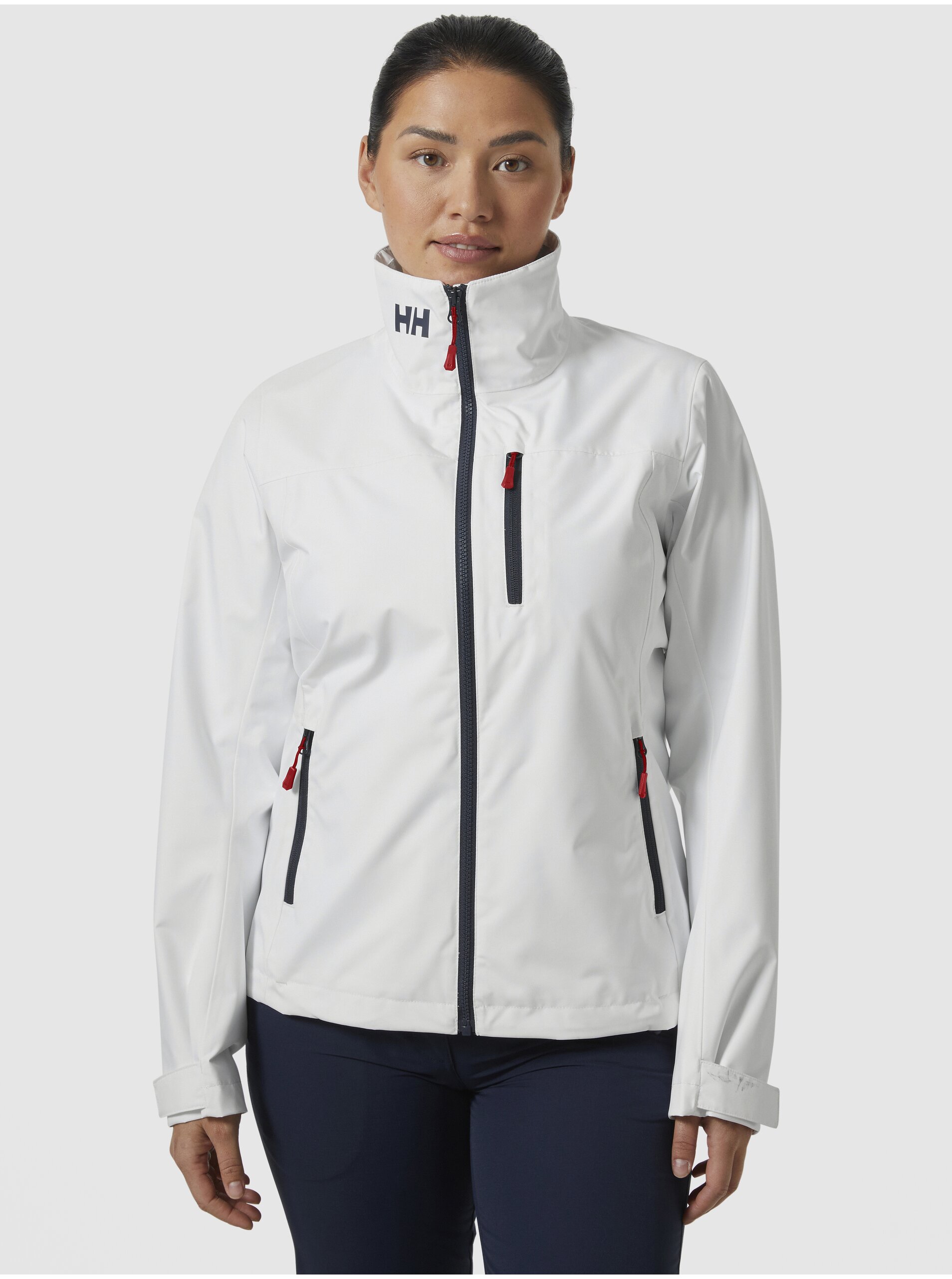Levně Bílá dámská sportovní bunda HELLY HANSEN Crew Jacket 2.0