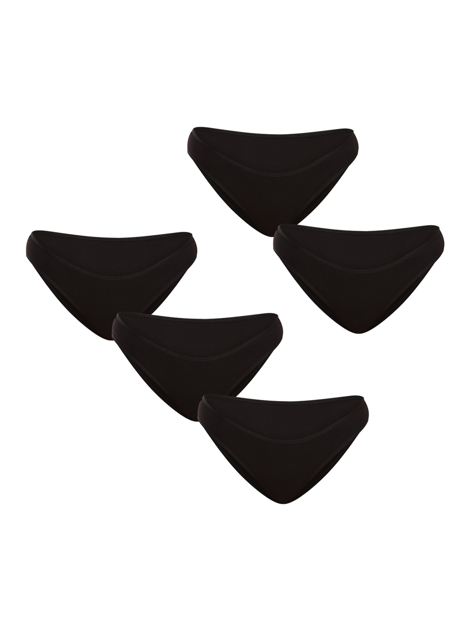 Lacno Súprava piatich dámskych nohavičiek v čiernej farbe Nedeto