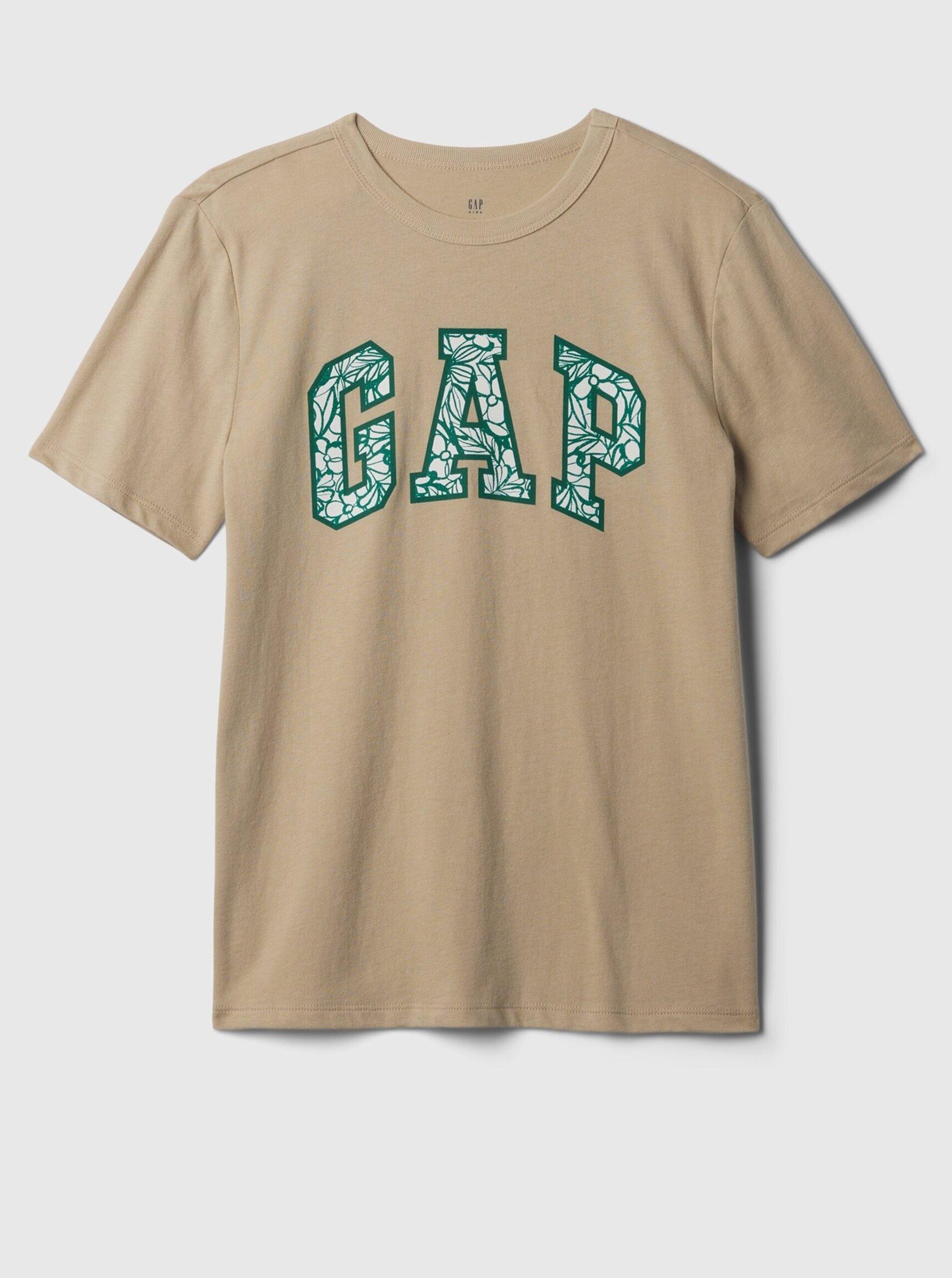 E-shop Béžové chlapčenské tričko GAP