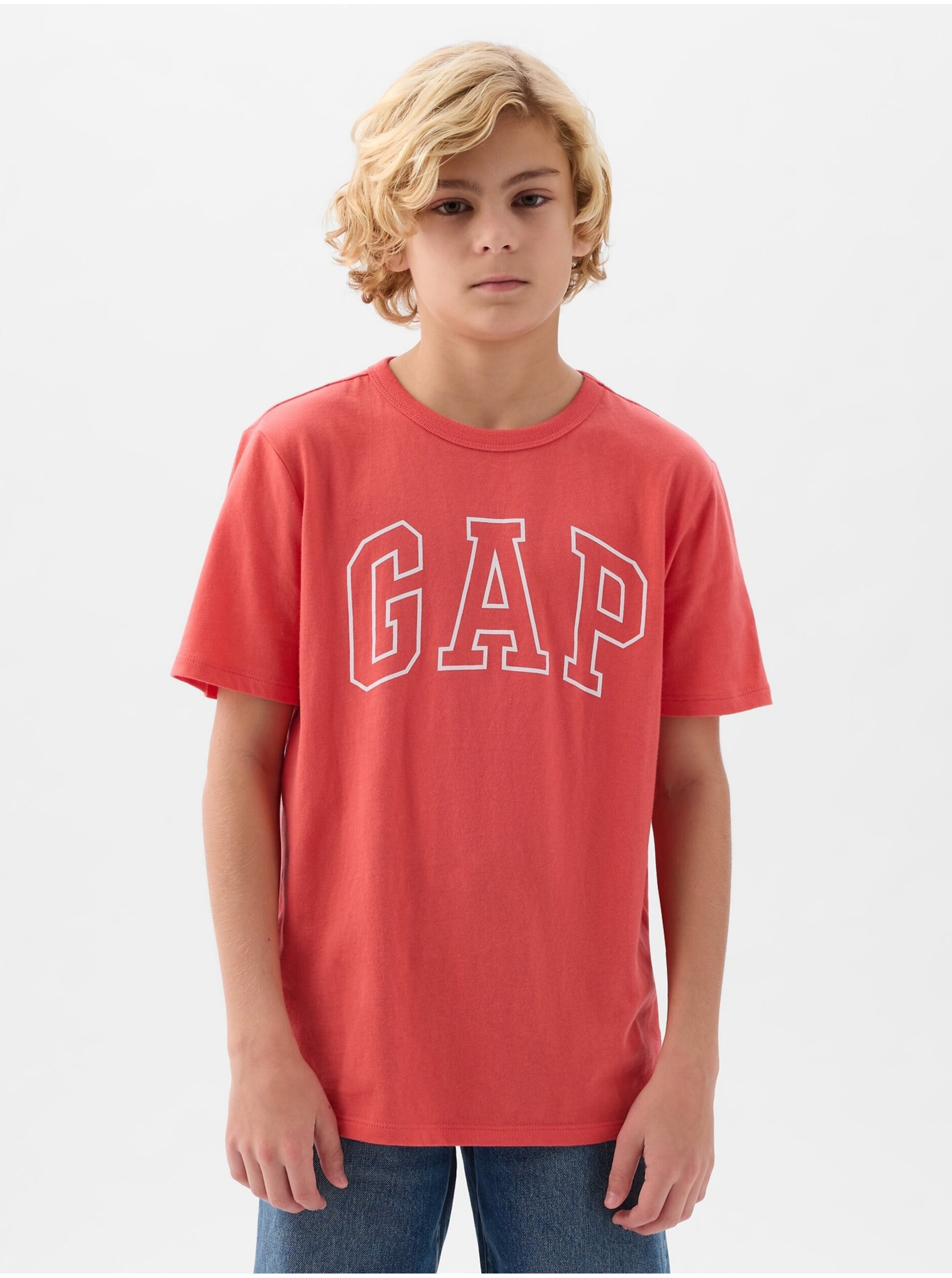 Lacno Červené chlapčenské tričko GAP