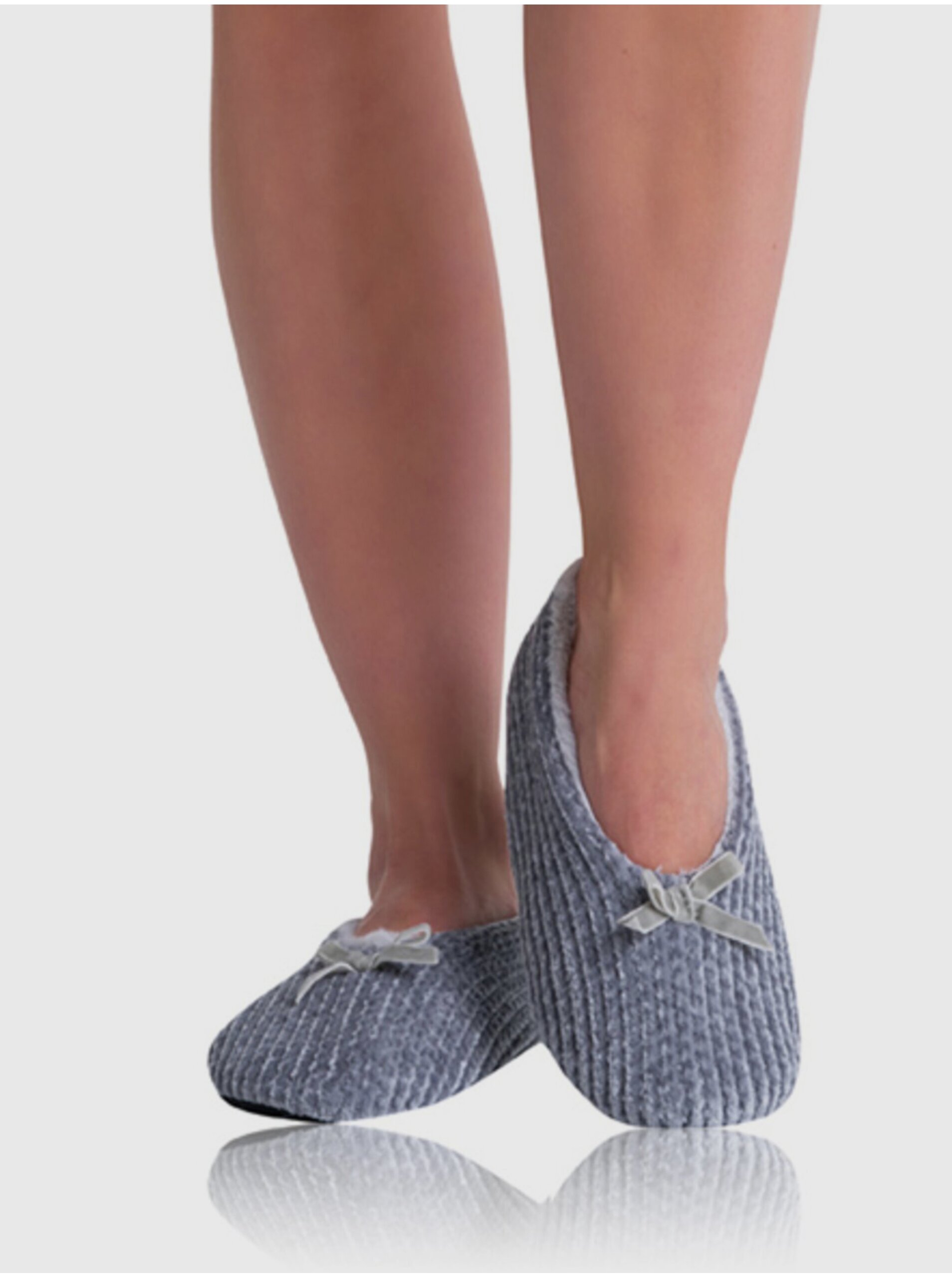 E-shop Světle šedé dámské domácí bačkory BELLINDA Home Shoes