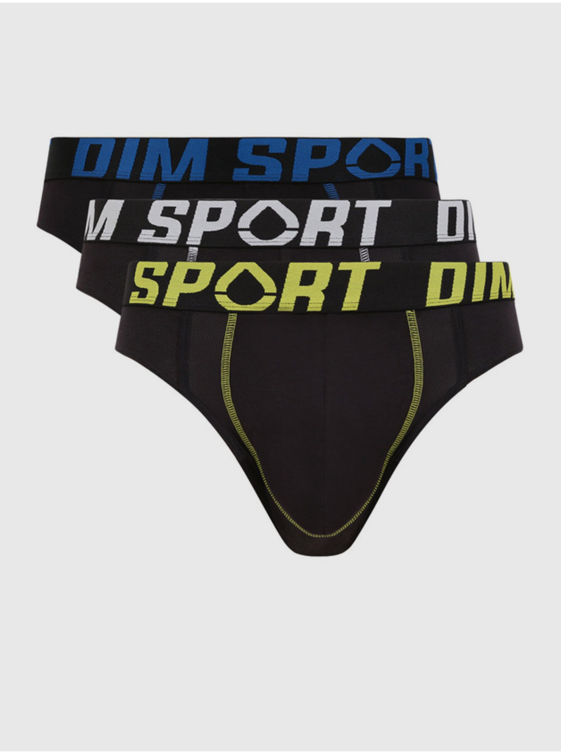 E-shop Sada tří pánských slipů v černé barvě BELLINDA Dim Sport