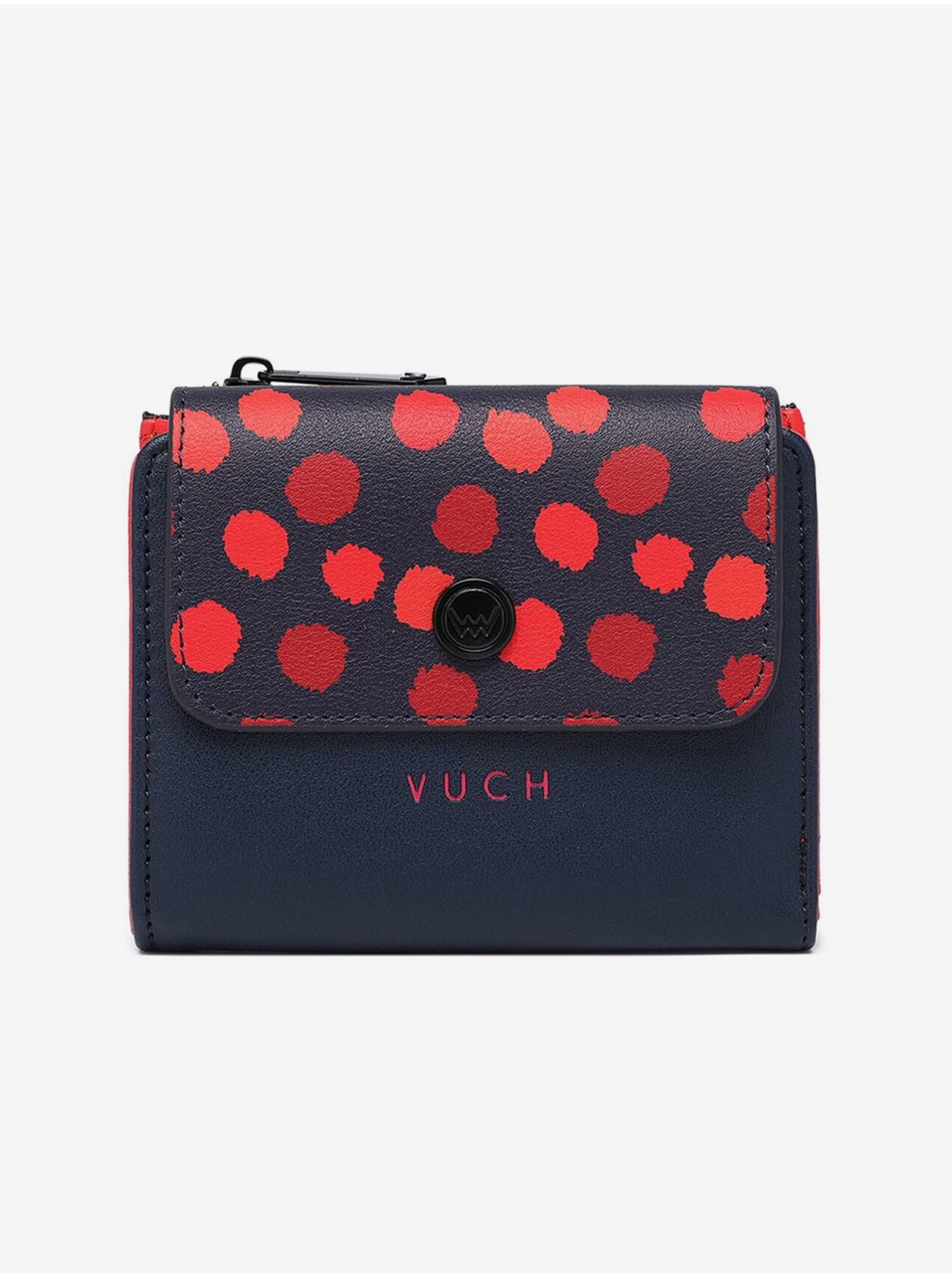 E-shop Červeno-modrá dámska vzorovaná peňaženka VUCH Fifi