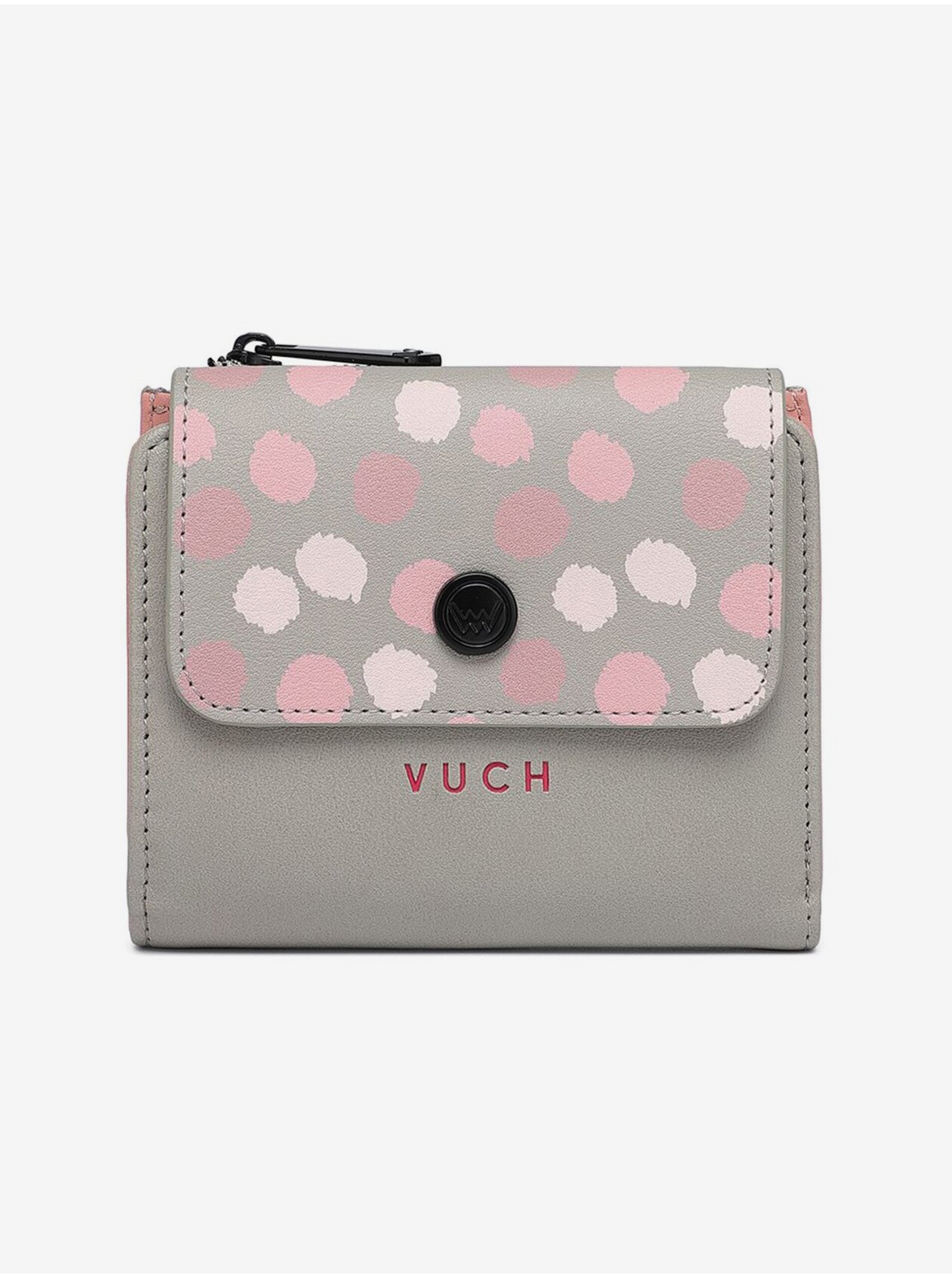 Levně Růžovo-šedá dámská vzorovaná peněženka VUCH Fifi