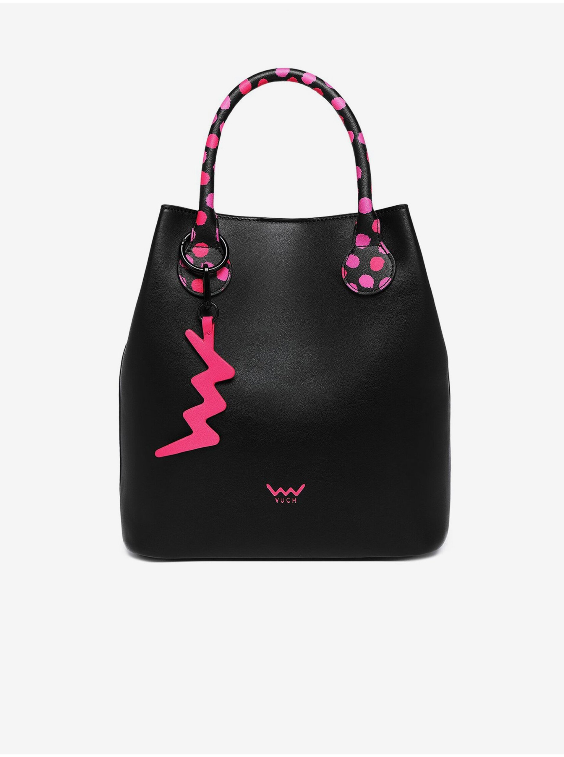 E-shop Čierna dámska kabelka s kozmetickou taštičkou VUCH Gabi Dotty Black