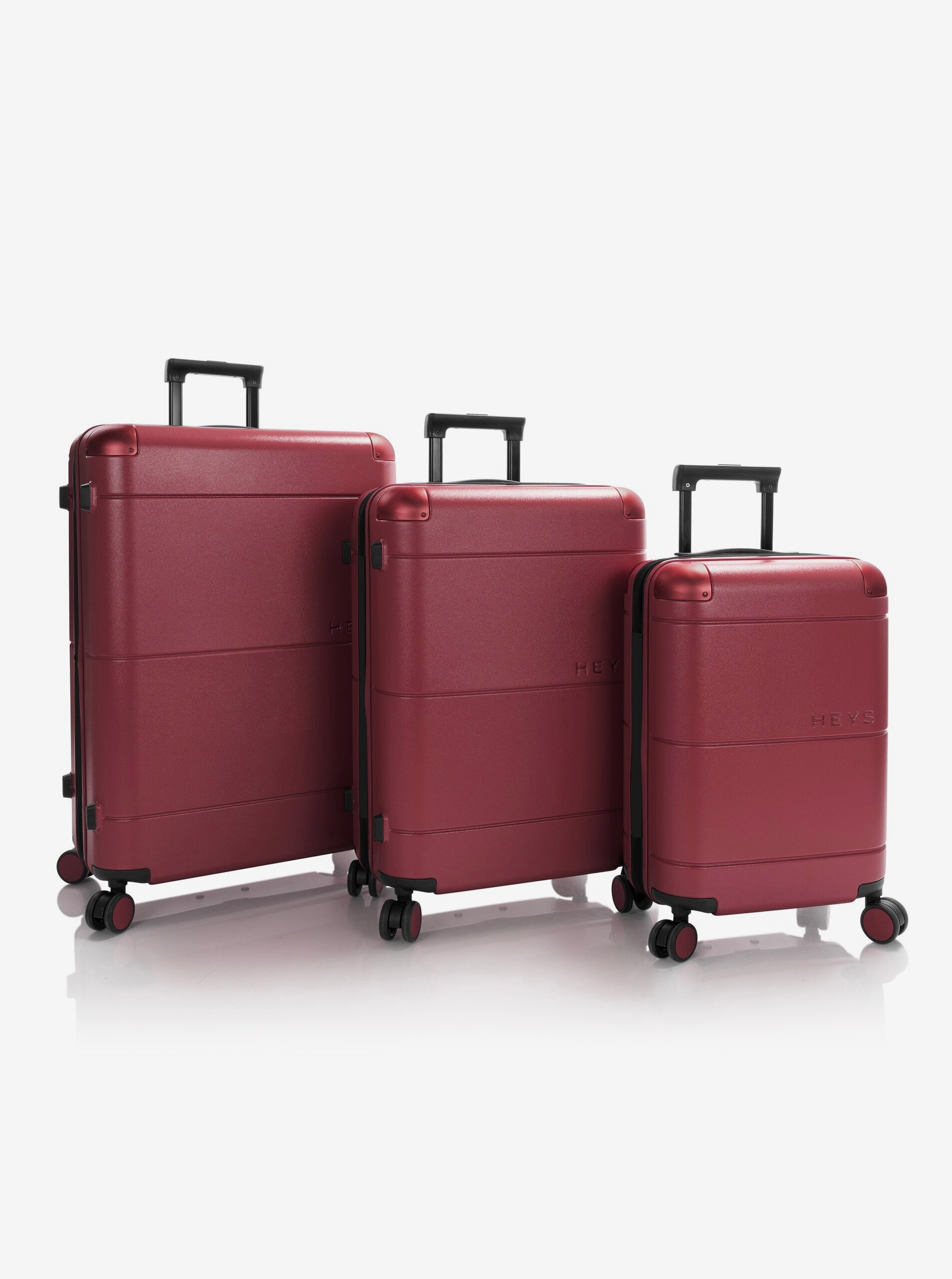 Lacno Súprava troch cestovných kufrov Heys Zen S,M,L Burgundy