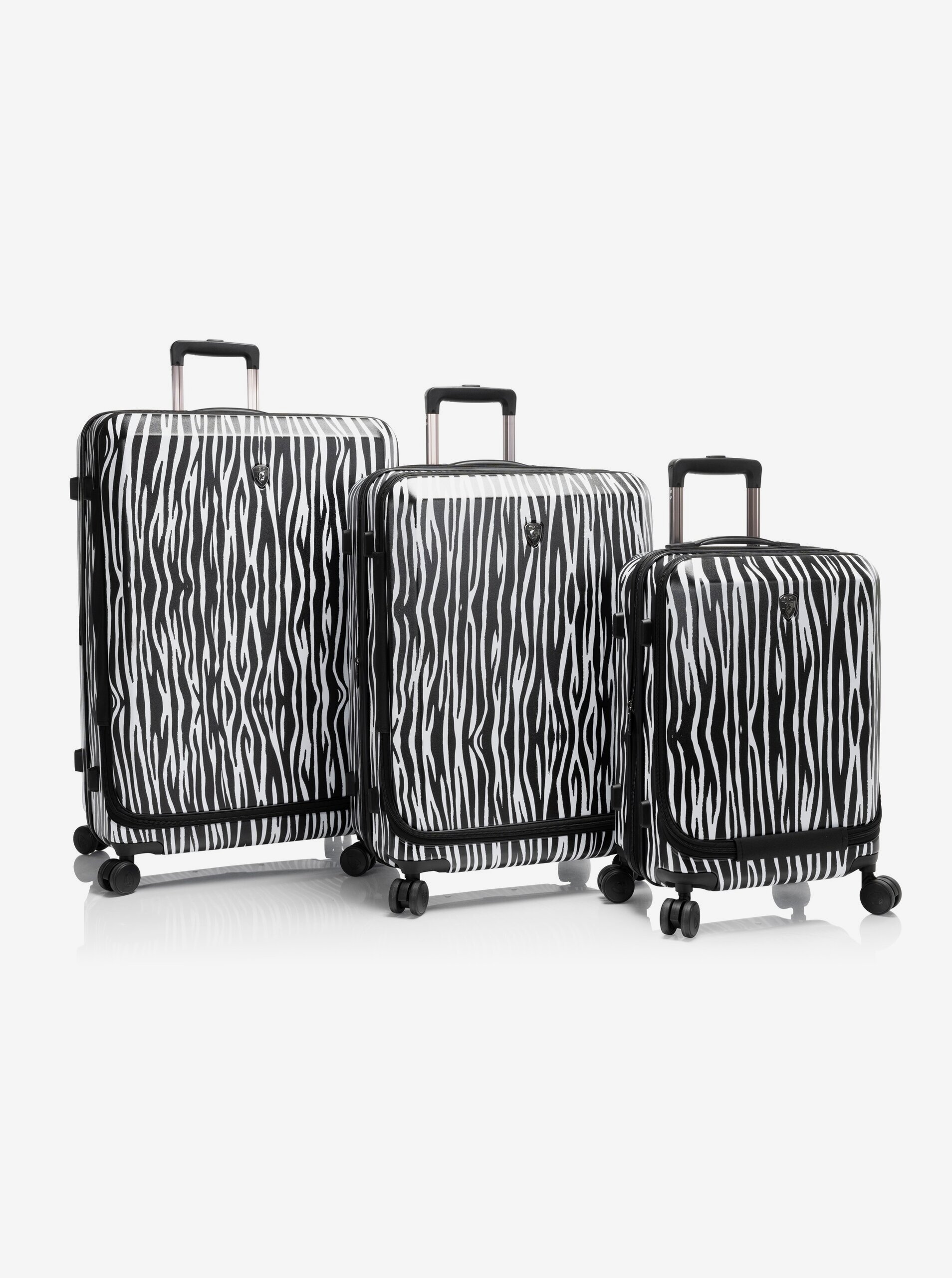 Levně Sada tří cestovních kufrů Heys EZ Fashion S,M,L Zebra