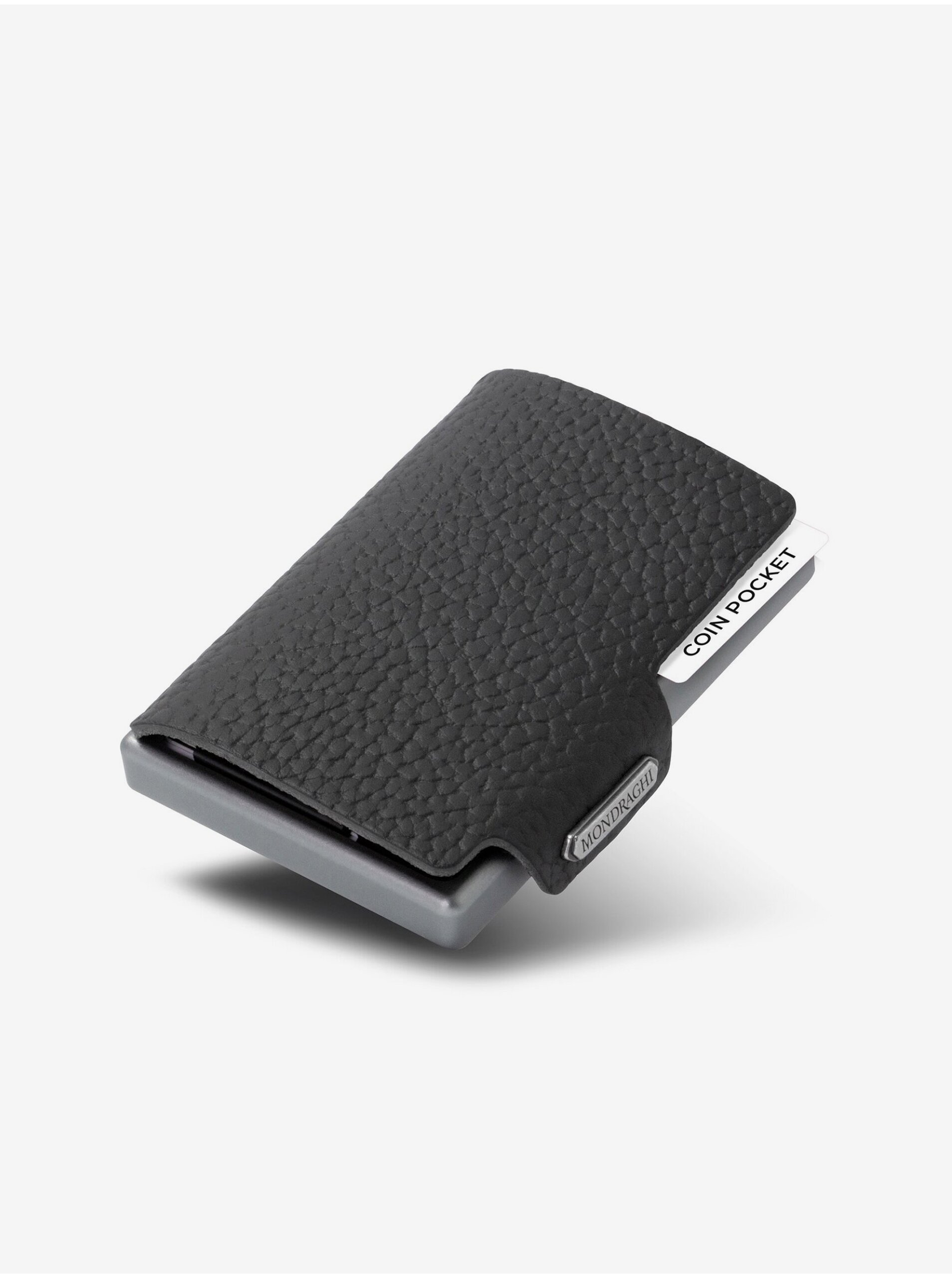 Lacno Čierna kožená peňaženka Mondraghi One Plus