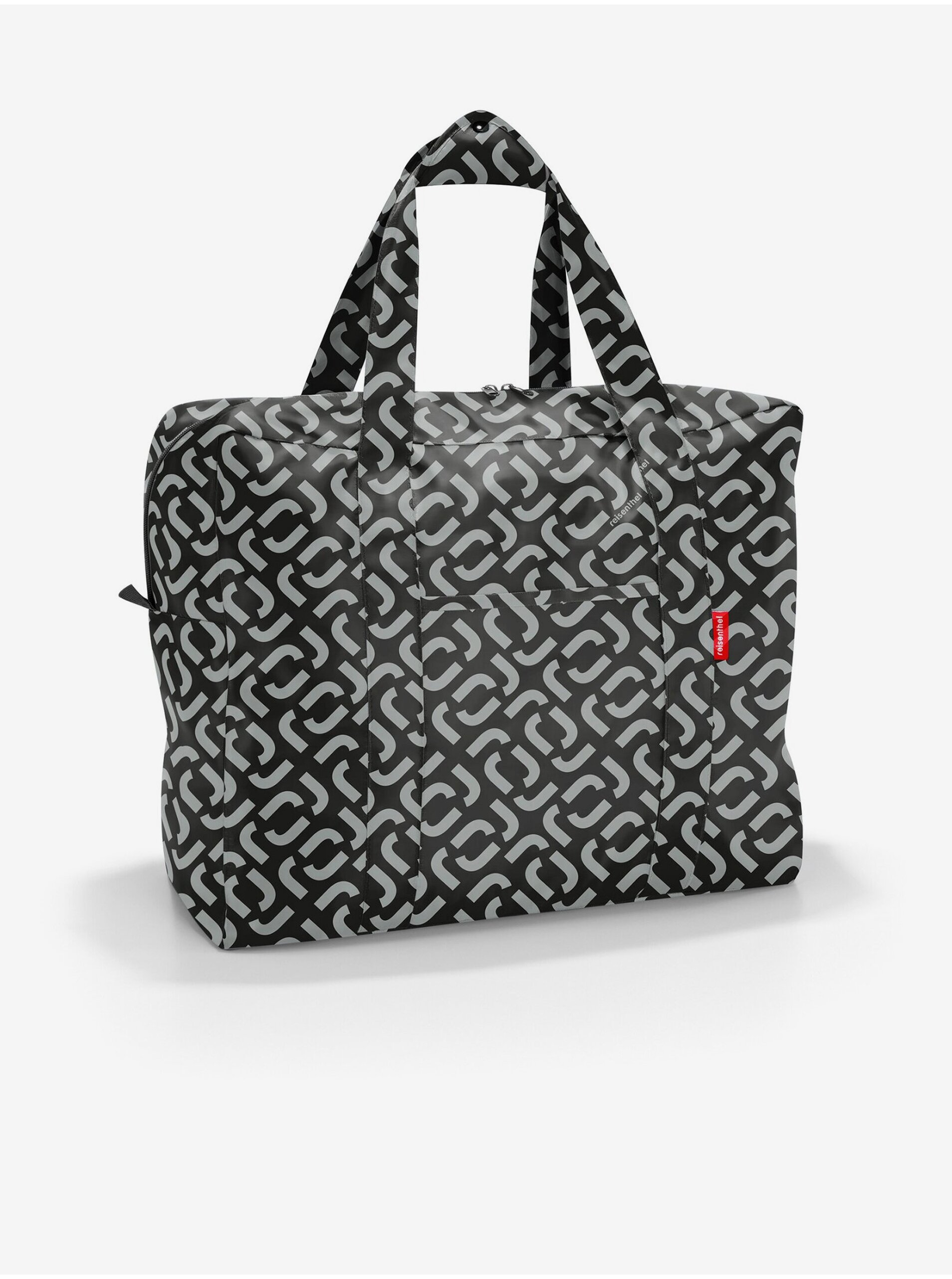 E-shop Šedo-černá vzorovaná skládací cestovní taška Reisenthel Mini Maxi Touringbag Signature