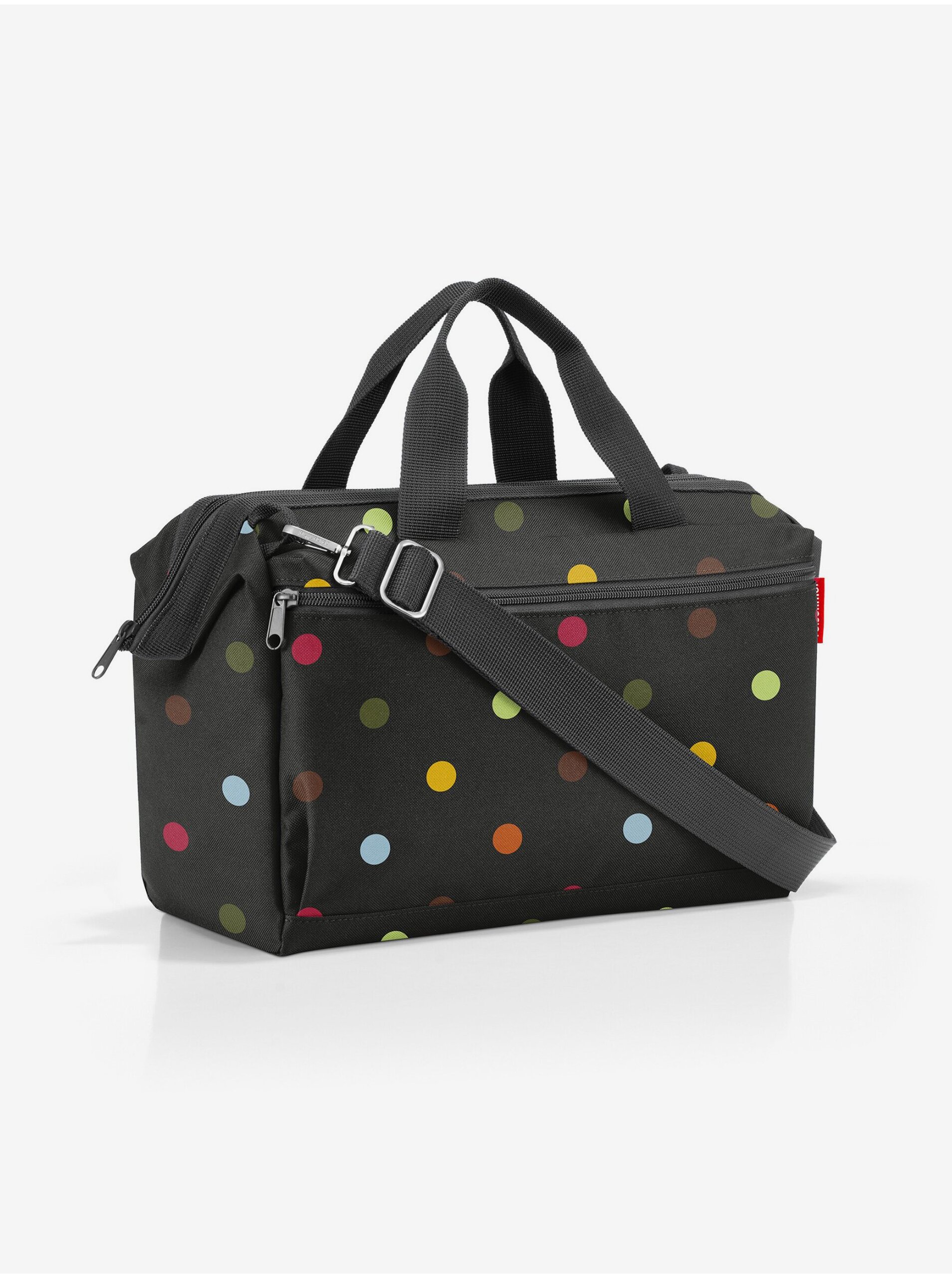 Levně Černá puntíkovaná cestovní taška Reisenthel Allrounder S Pocket Dots