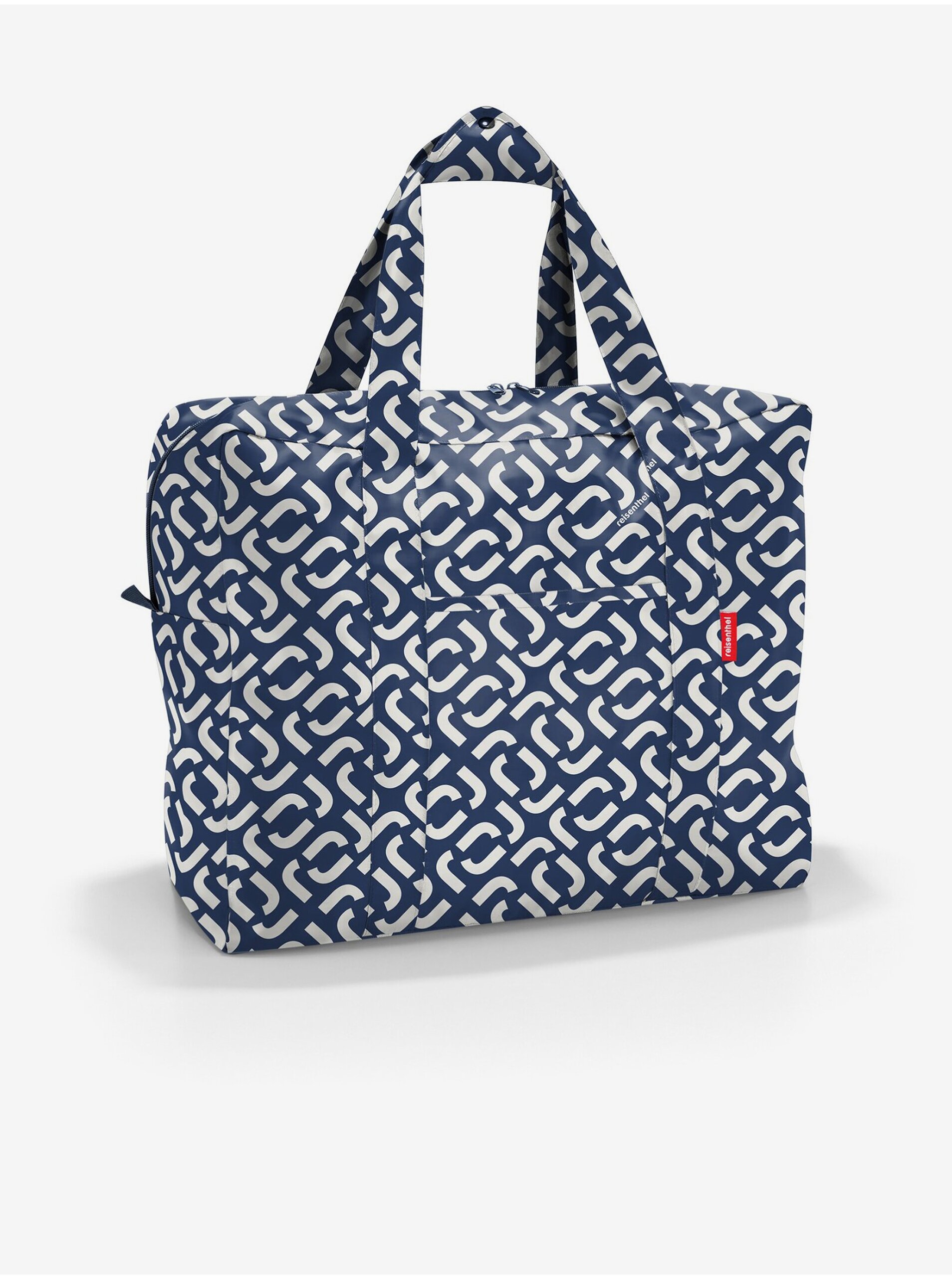 Levně Tmavě modrá vzorovaná skládací cestovní taška Reisenthel Mini Maxi Touringbag Signature