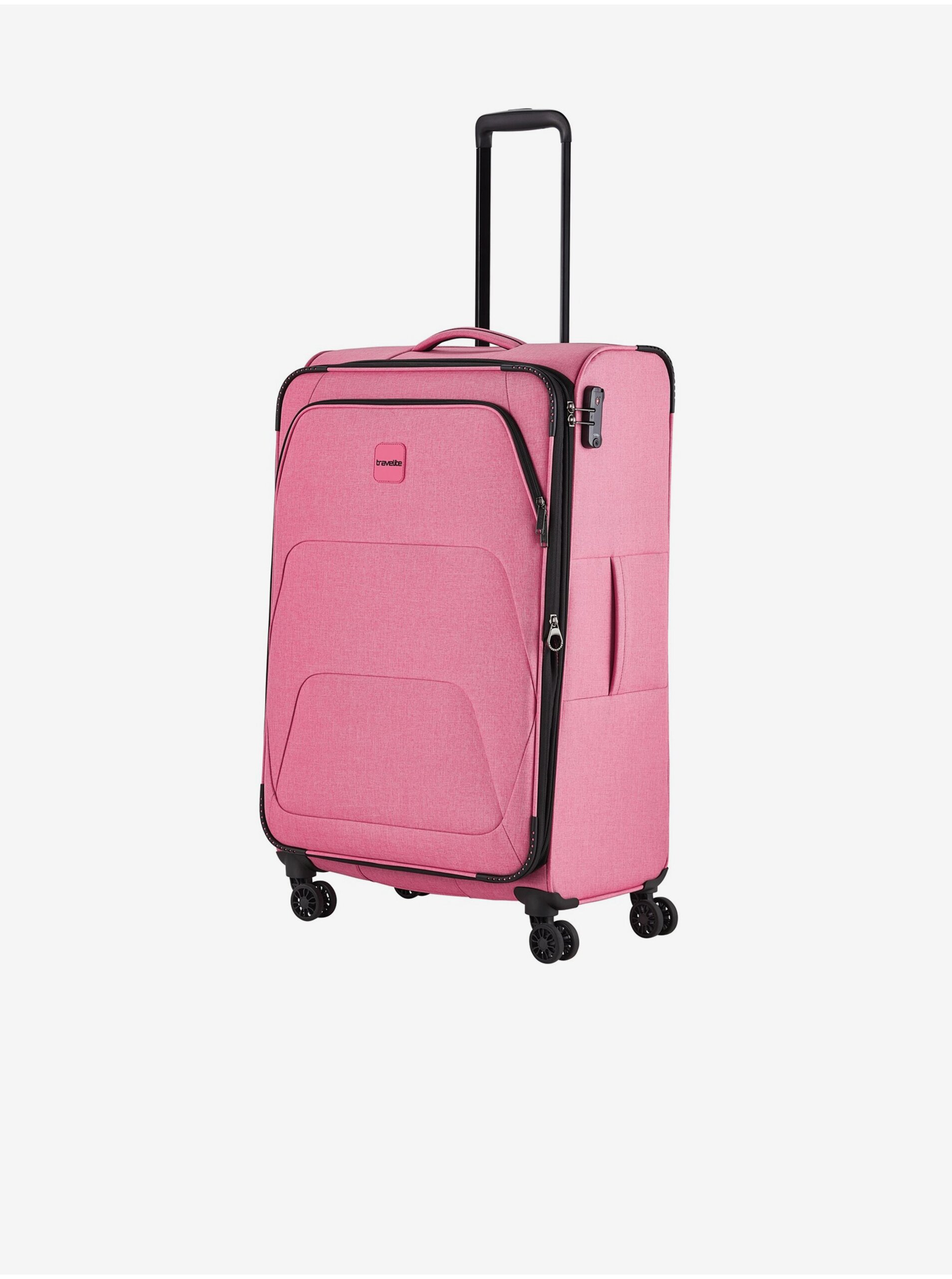Levně Růžový cestovní kufr Travelite Adria L