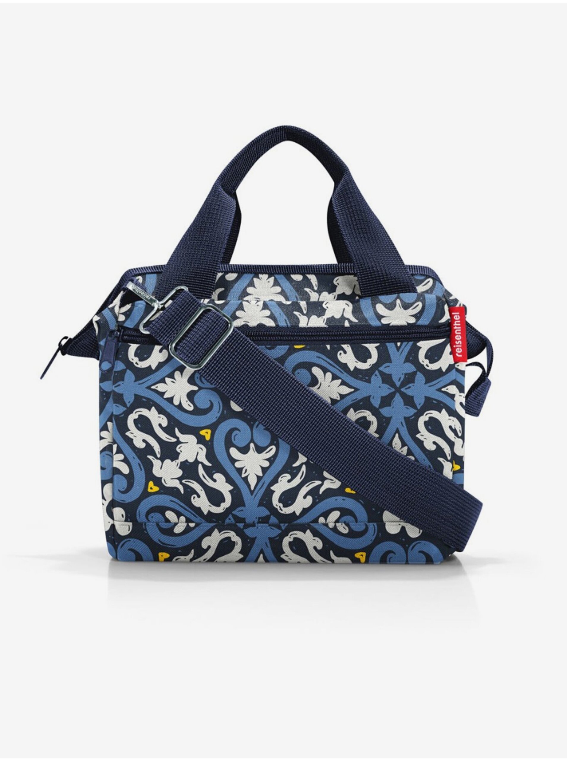 Lacno Modrá dámska vzorovaná taška cez rameno Reisenthel Allrounder Cross Floral 1