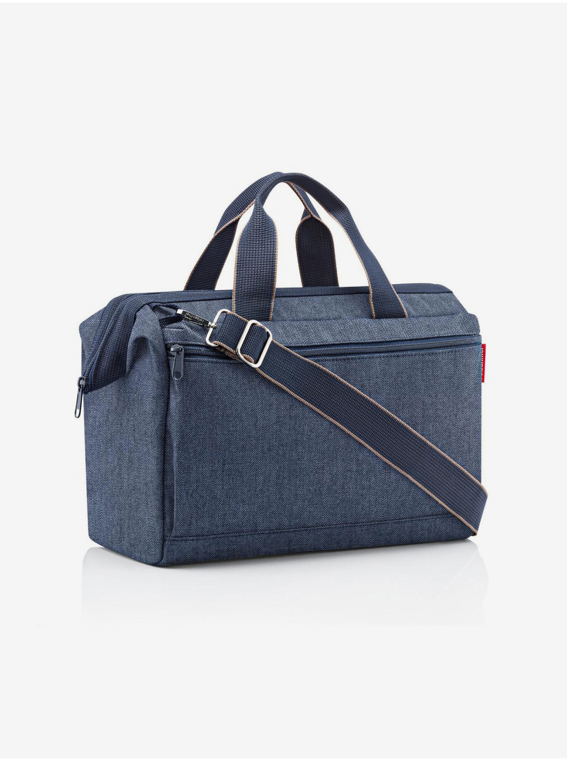 E-shop Tmavě modrá cestovní taška Reisenthel Allrounder S Pocket Herringbone Dark Blue