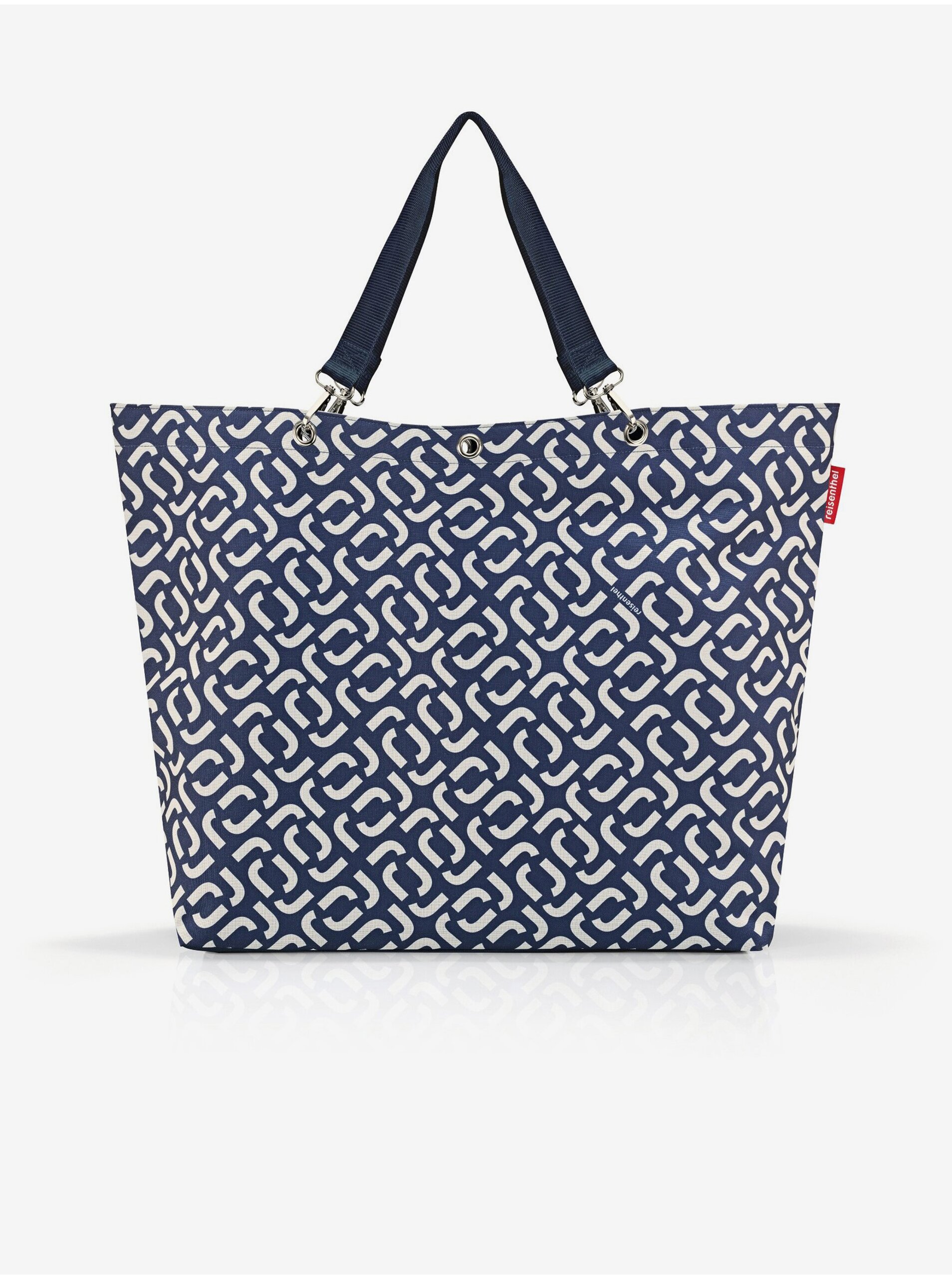 Levně Tmavě modrá dámská vzorovaná velká shopper taška Reisenthel Shopper XL