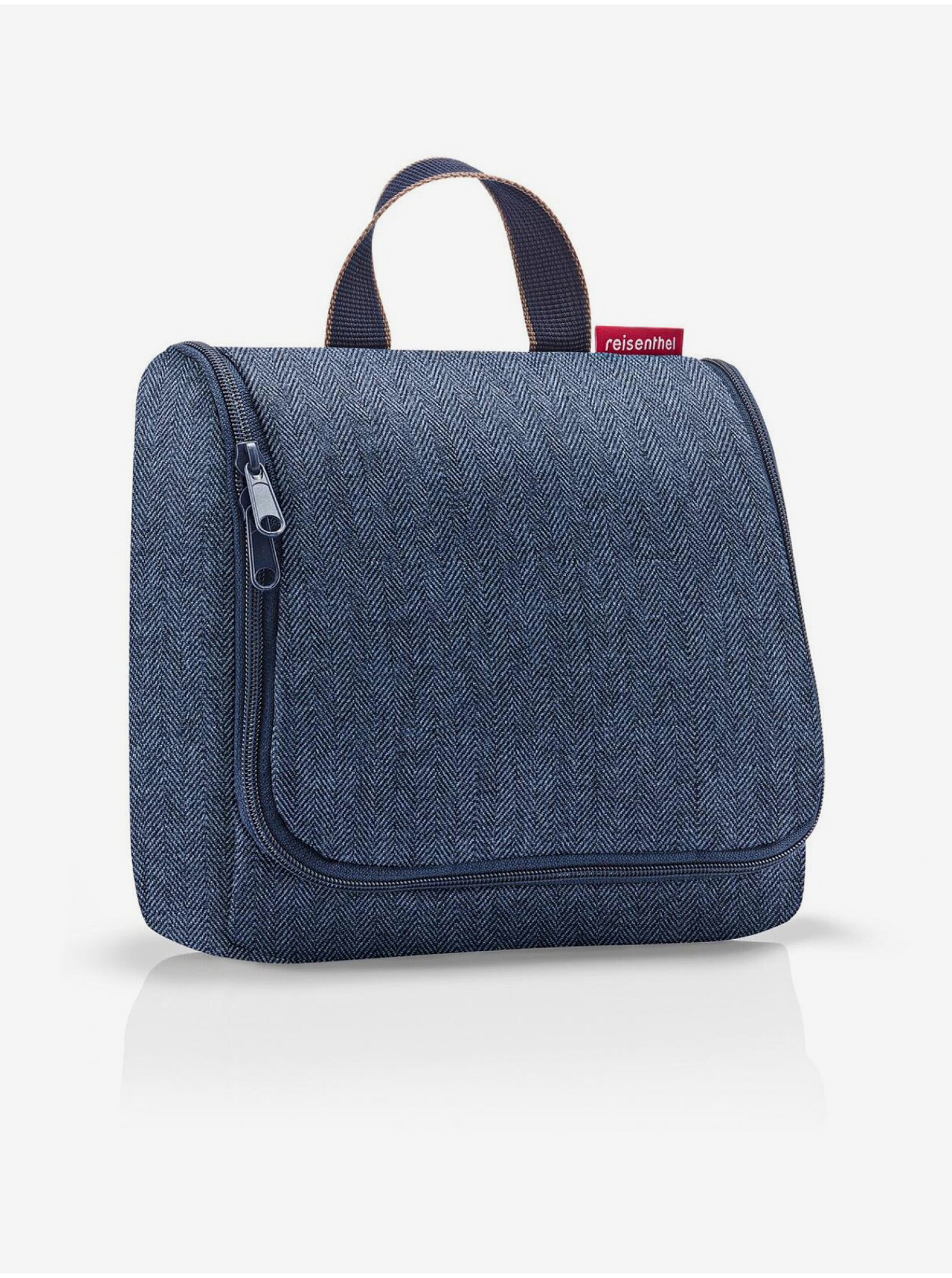 E-shop Tmavě modrá kosmetická taška Reisenthel Toiletbag Herringbone