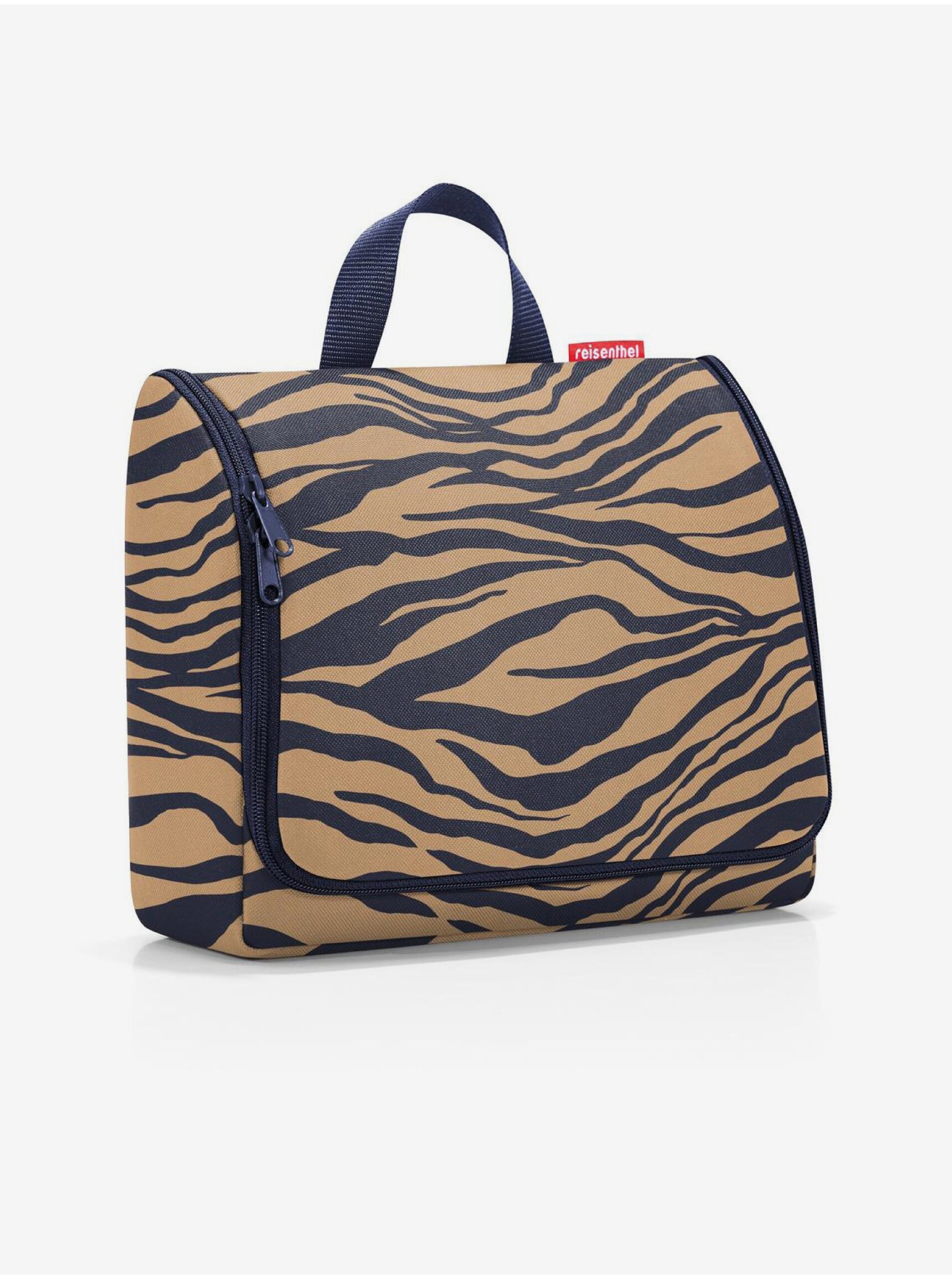 Levně Černo-hnědá dámská kosmetická taška se zvířecím vzorem Reisenthel Toiletbag XL Sumatra
