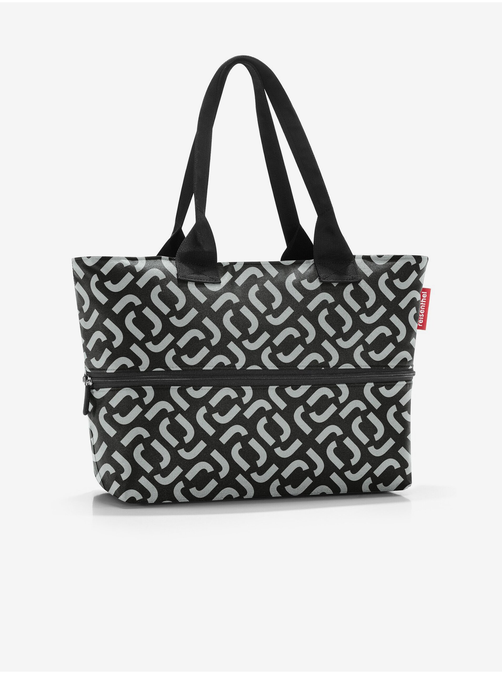 Levně Černá vzorovaná shopper taška Reisenthel Shopper E1