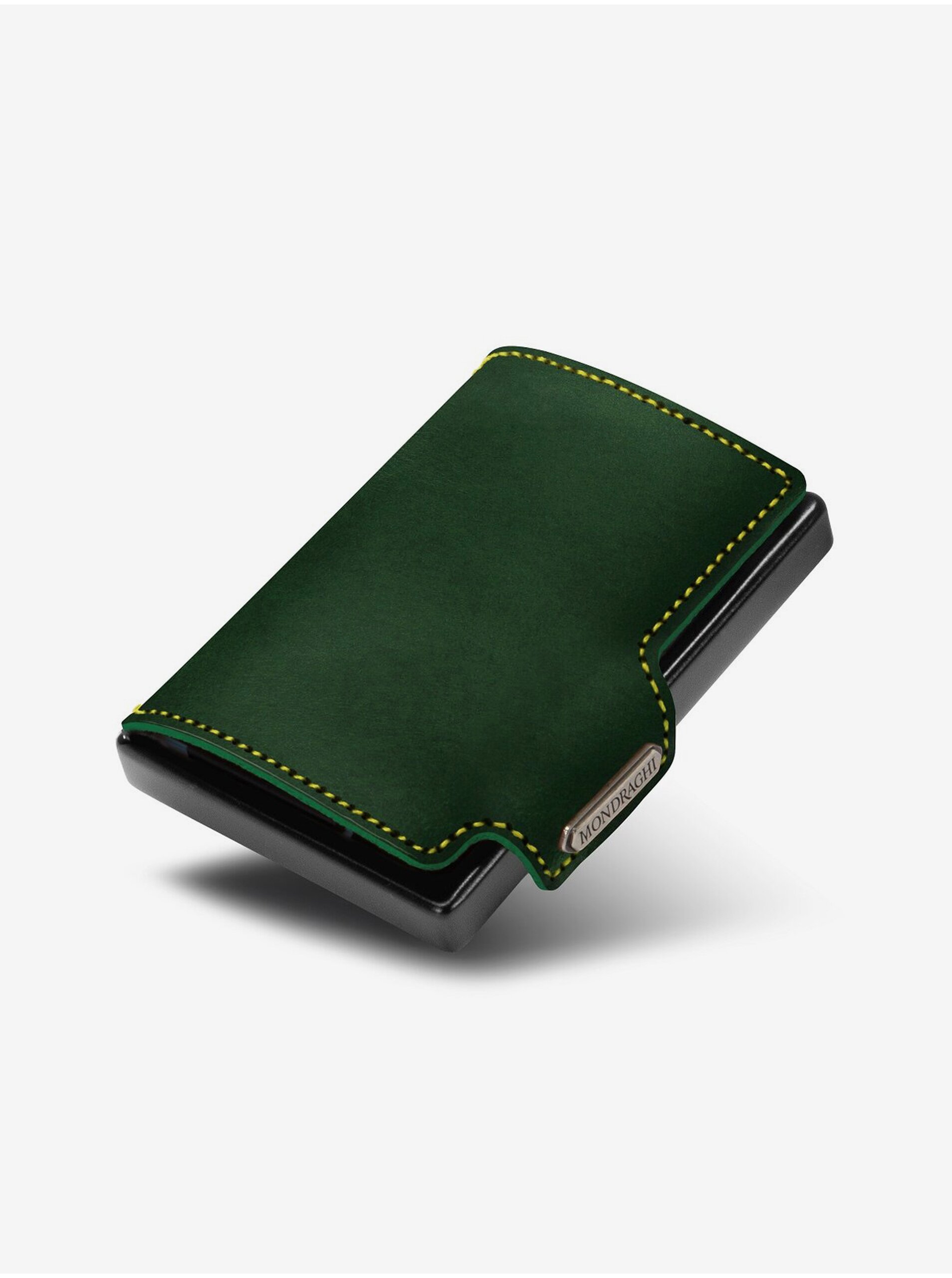 Levně Tmavě zelená kožená peněženka Mondraghi Racing Green