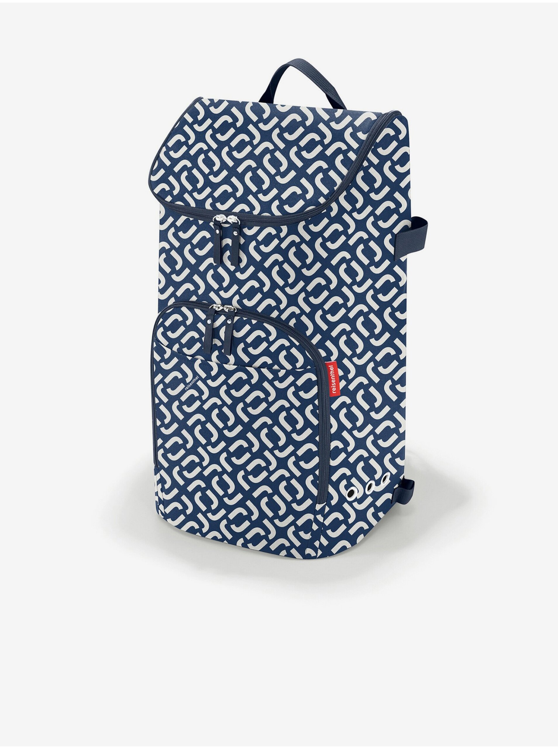 Levně Bílo-modrá vzorovaná nákupní taška Reisenthel Citycruiser Bag Signature Navy