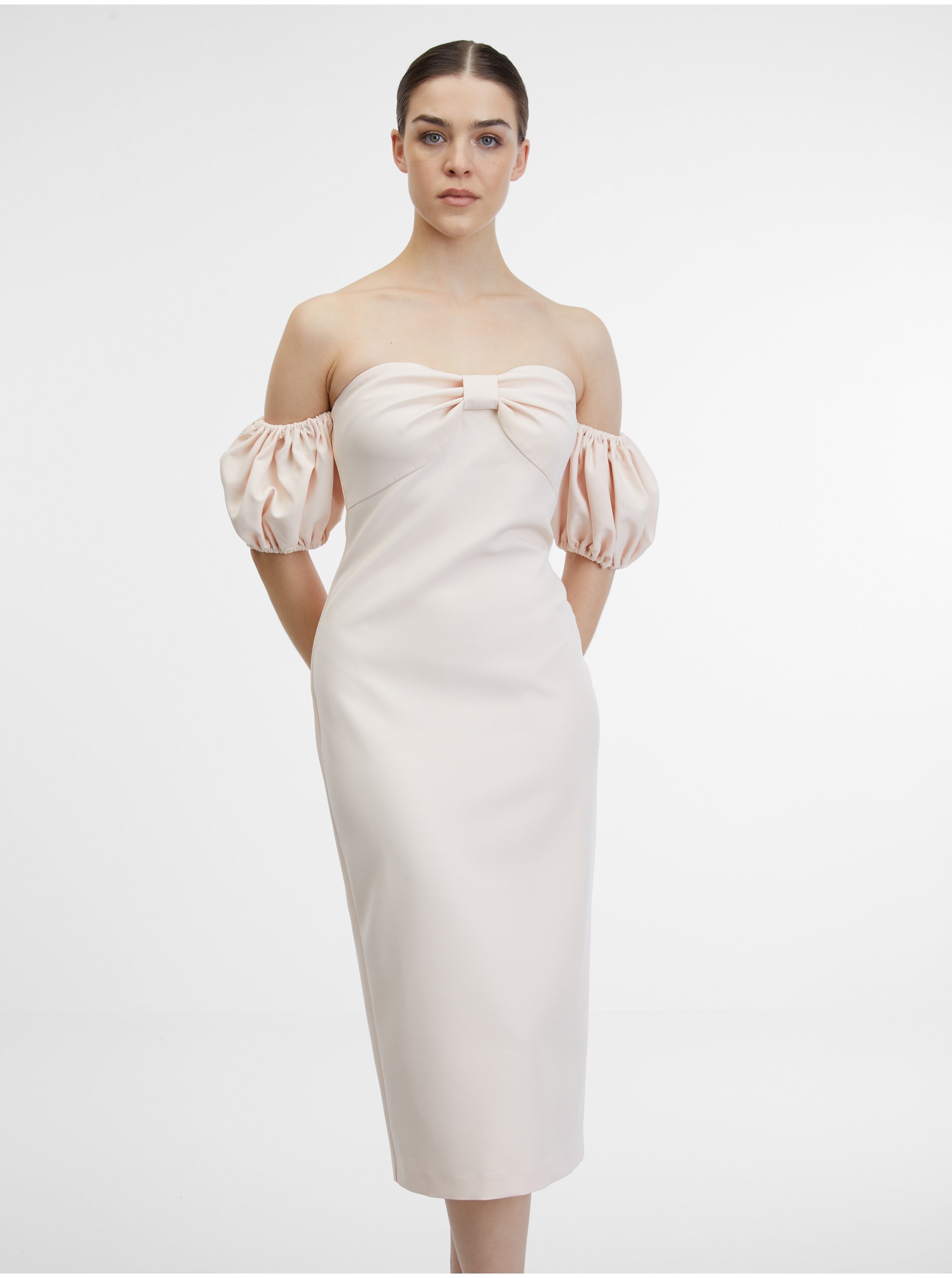 E-shop Béžové dámske šaty ORSAY