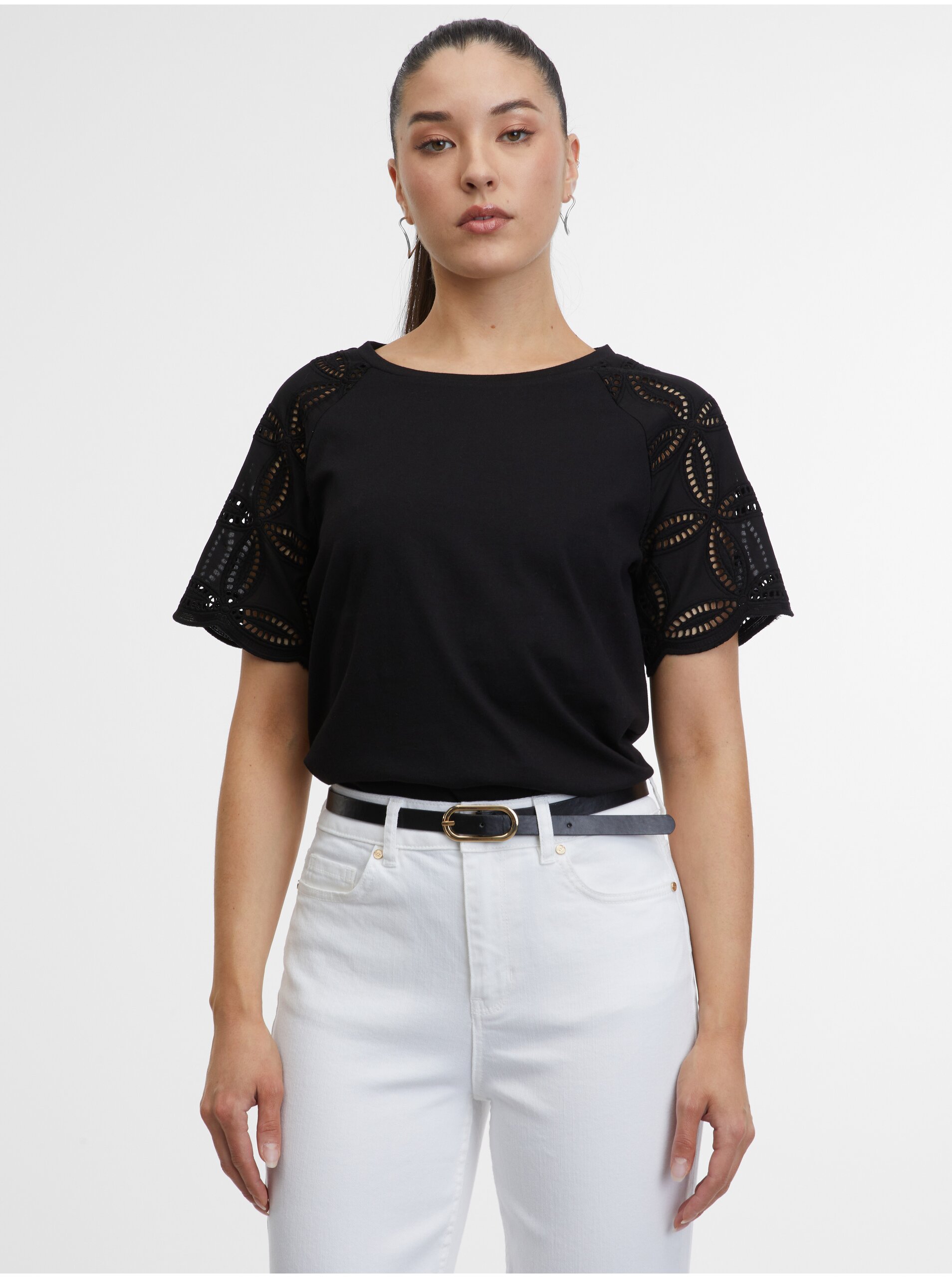E-shop Černé dámské tričko ORSAY