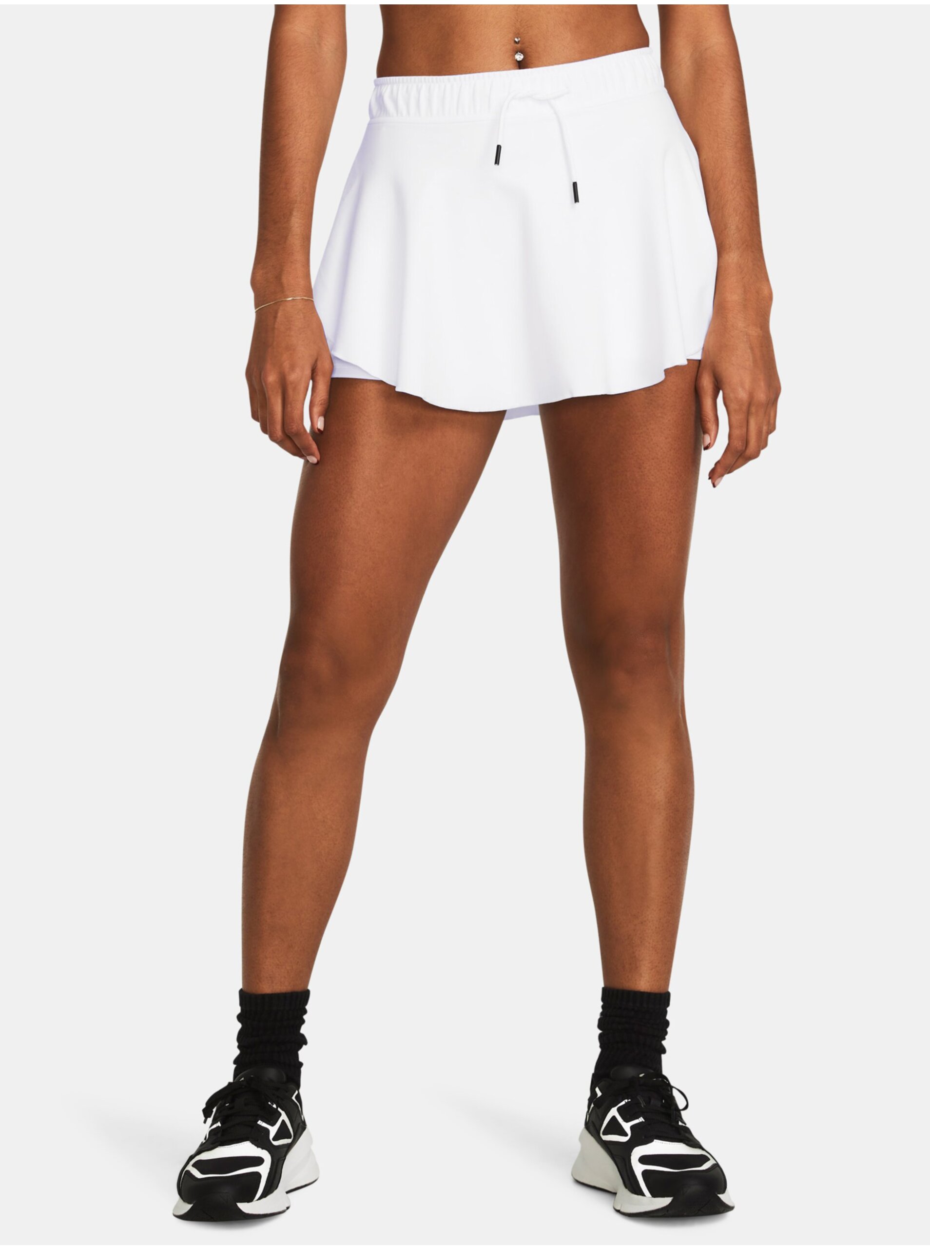 Lacno Biela dámska športová sukňa Under Armour Essential Split Skort