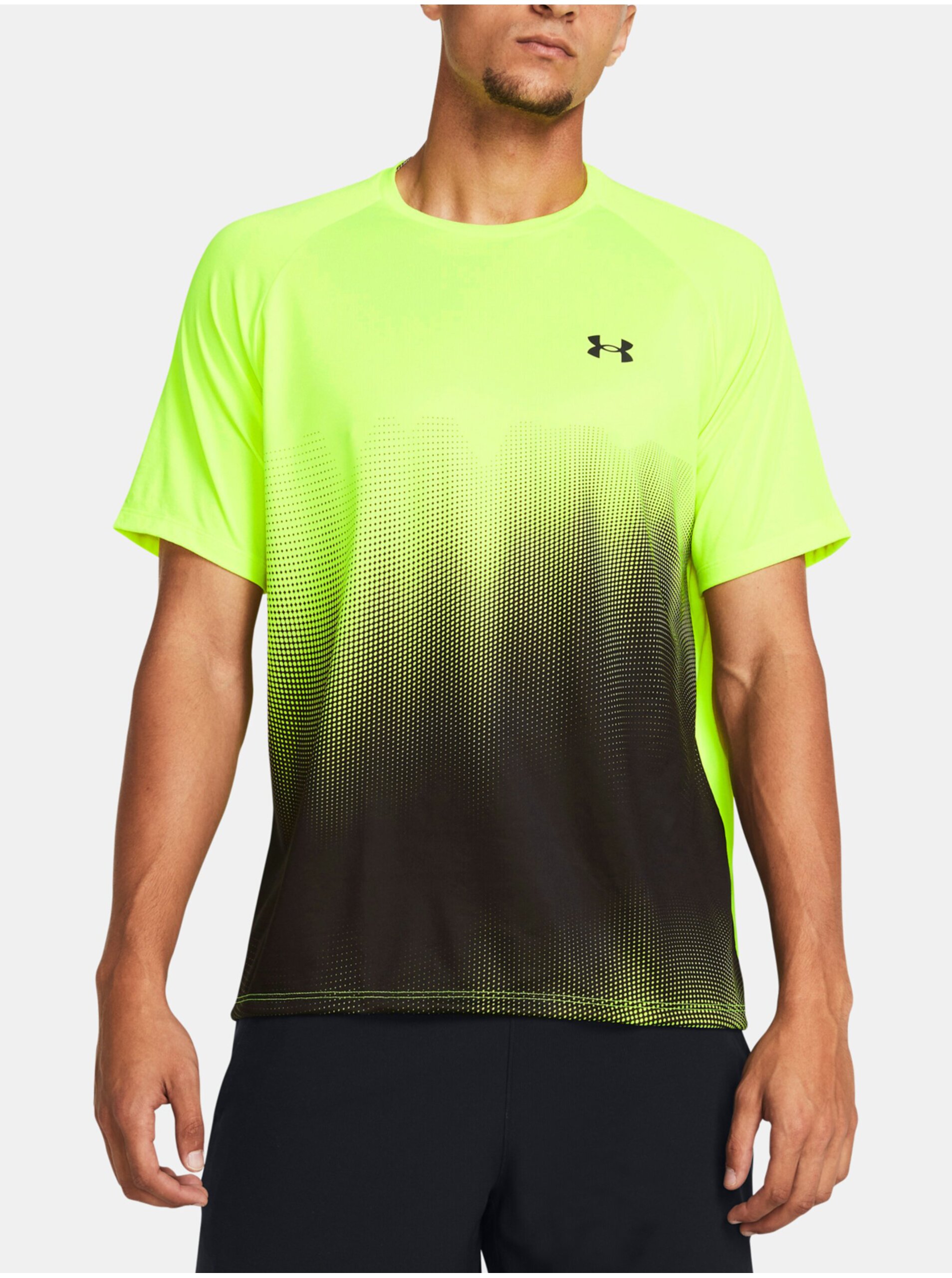 Levně Světle zelené sportovní tričko Under Armour UA Tech Fade SS