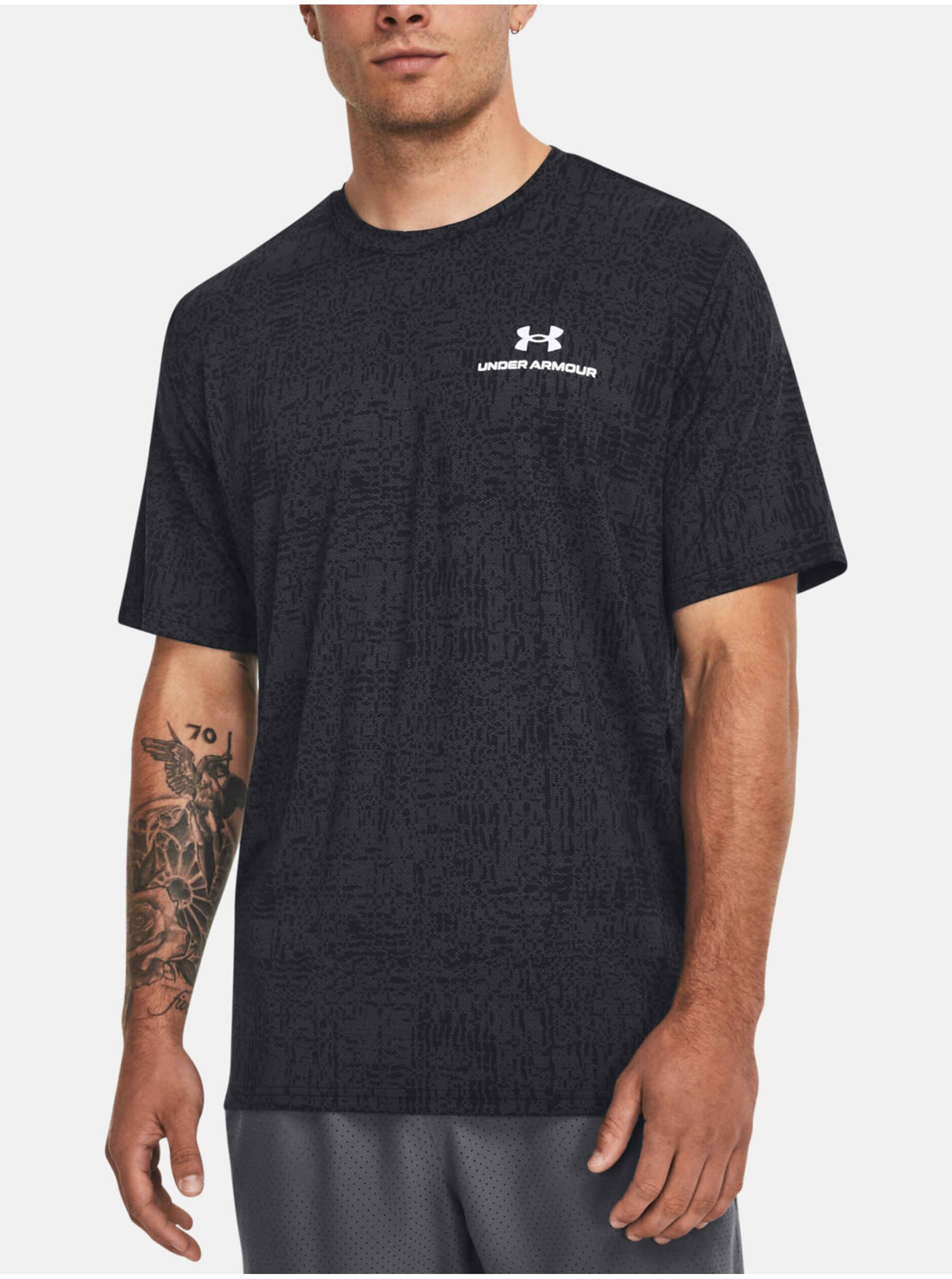 Lacno Čierne športové tričko Under Armour UA Rush Energy Print SS