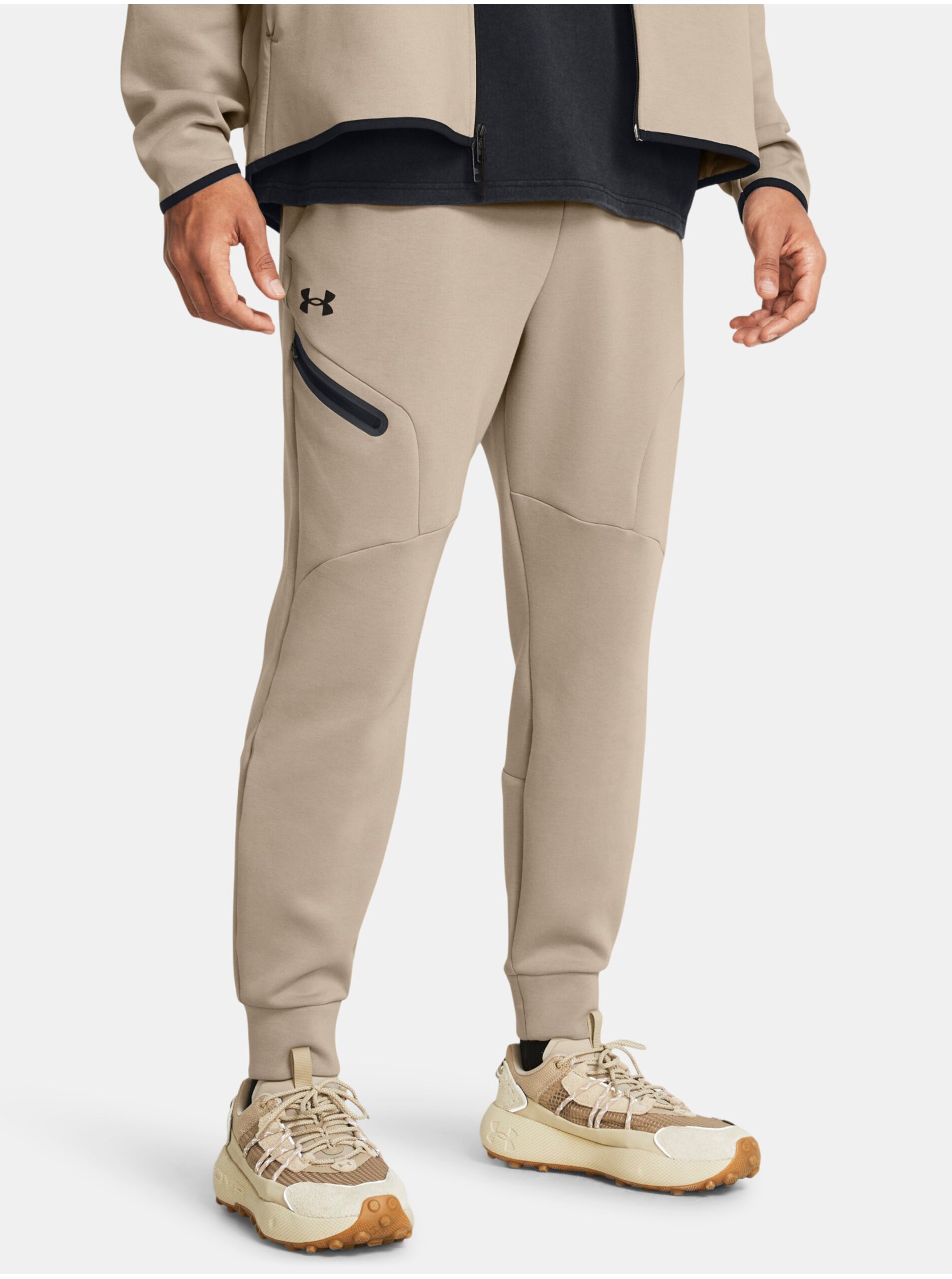 E-shop Světle hnšdé sportovní tepláky Under Armour UA Unstoppable Flc Joggers