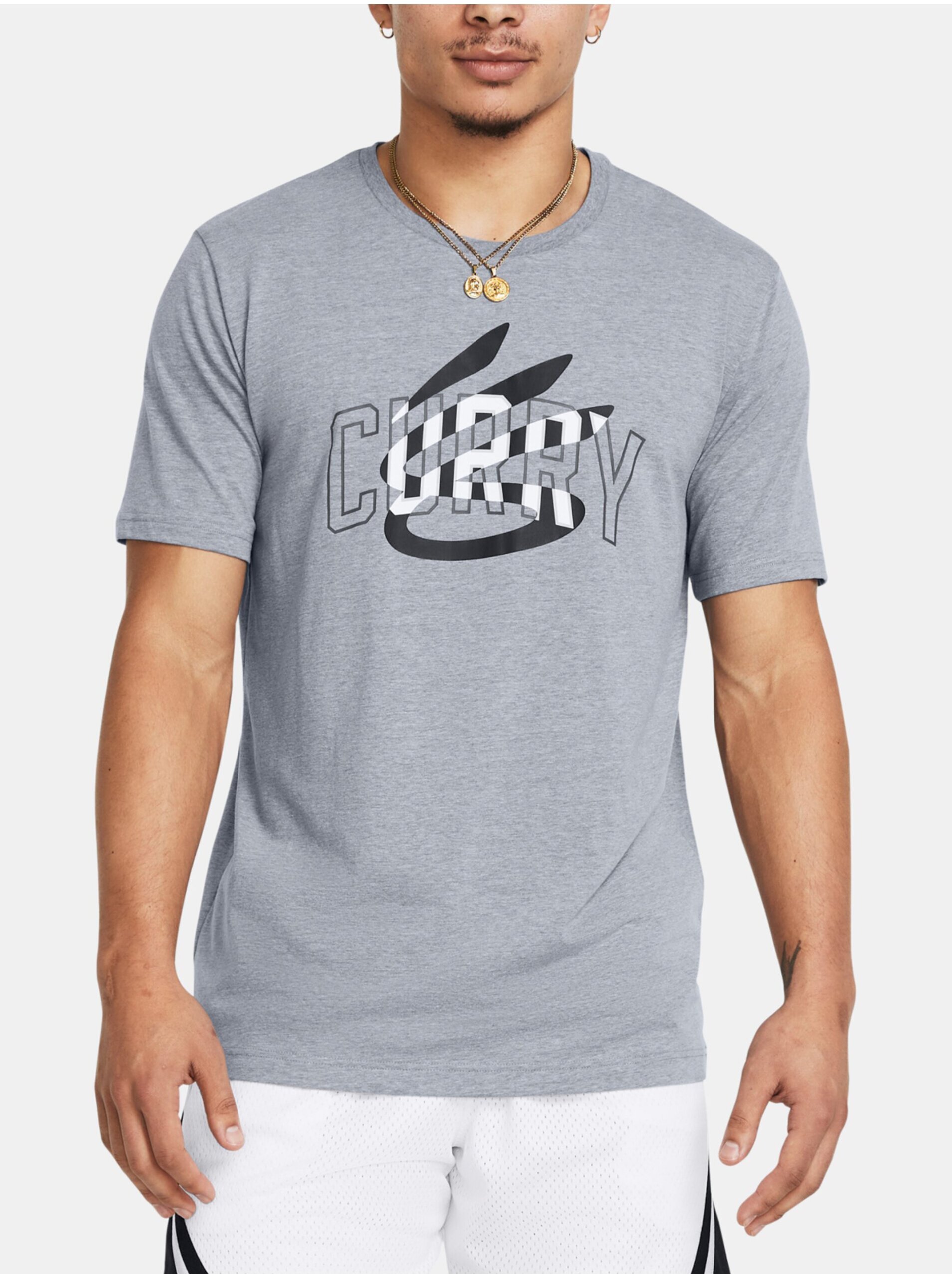 Lacno Svetlosivé tričko Under Armour Curry Champ Mindset Tee