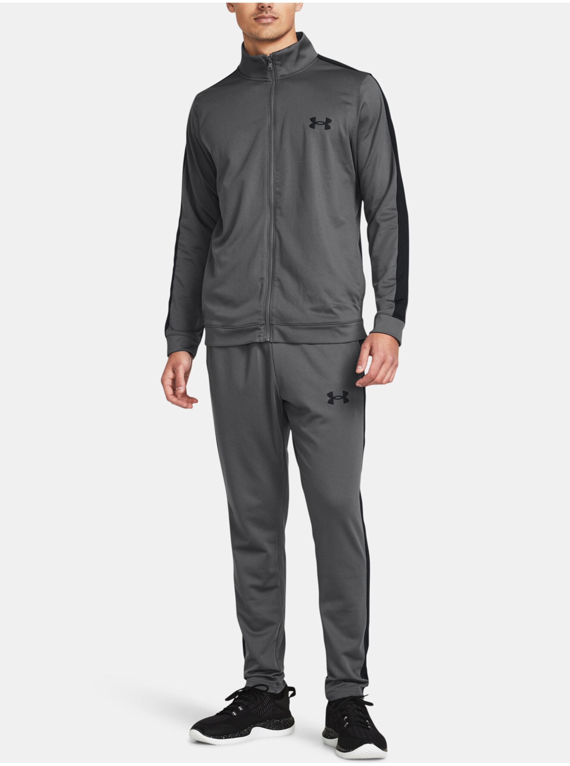 E-shop Tmavě šedá sportovní tepláková souprava Under Armour UA Knit Track Suit
