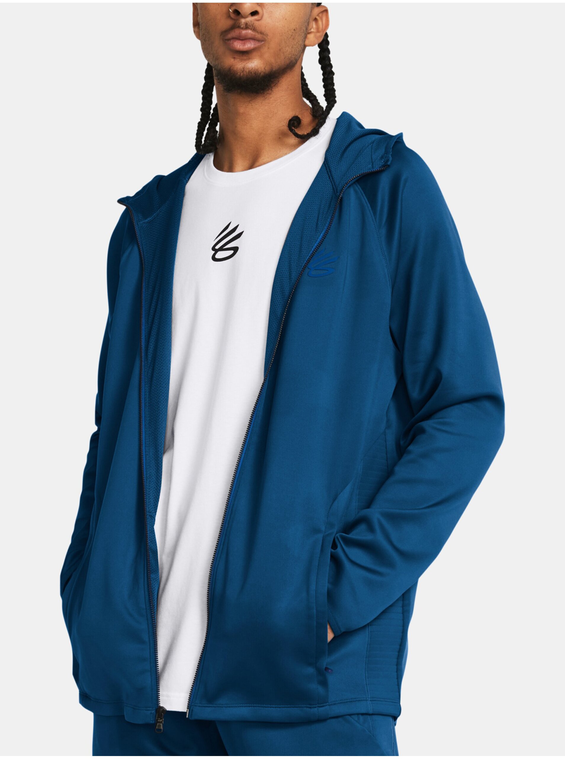 Levně Modrá sportovní bunda Under Armour Curry Playable Jacket