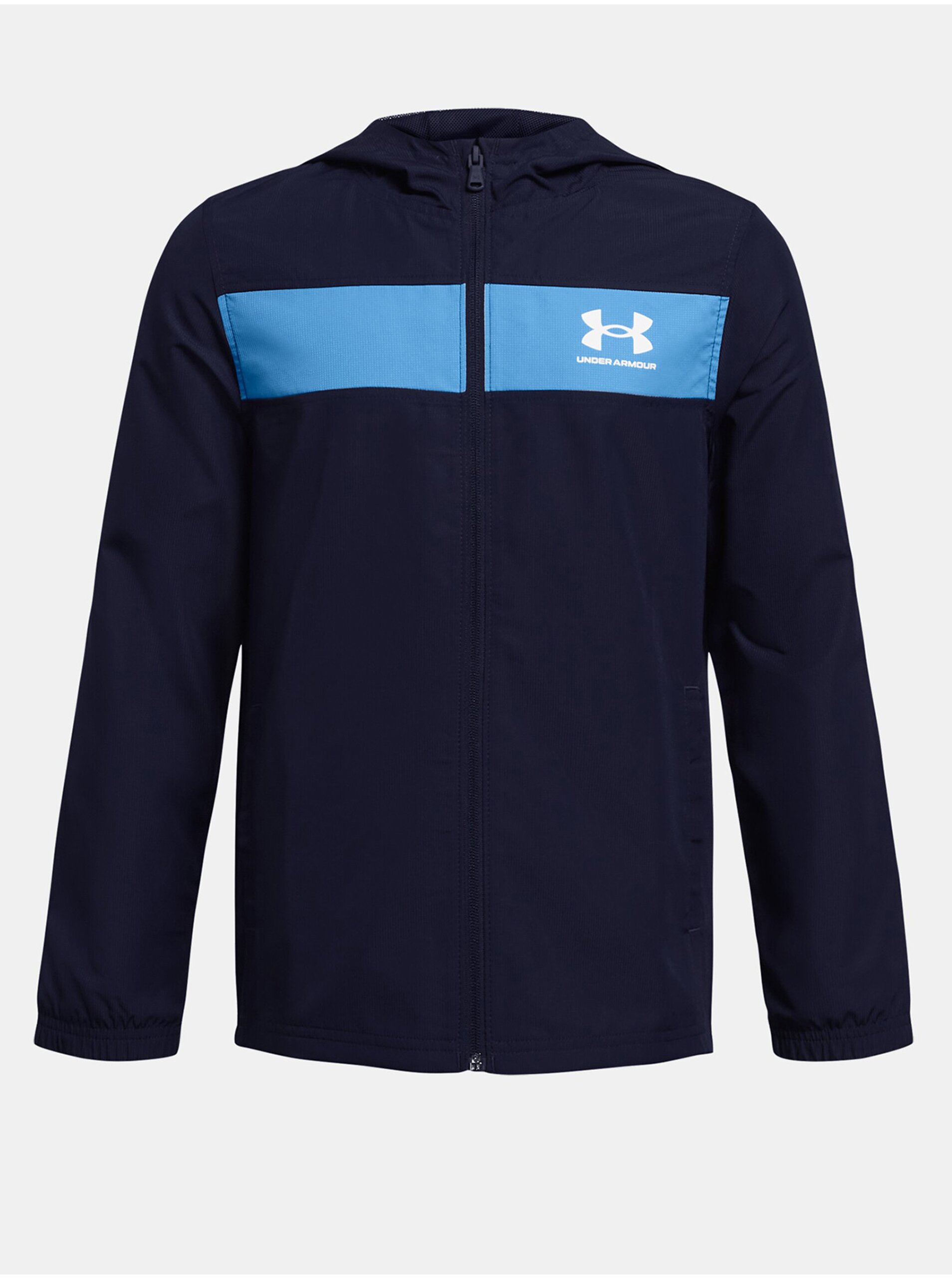 Levně Tmavě modrá sportovní bunda Under Armour UA Sportstyle Windbreaker