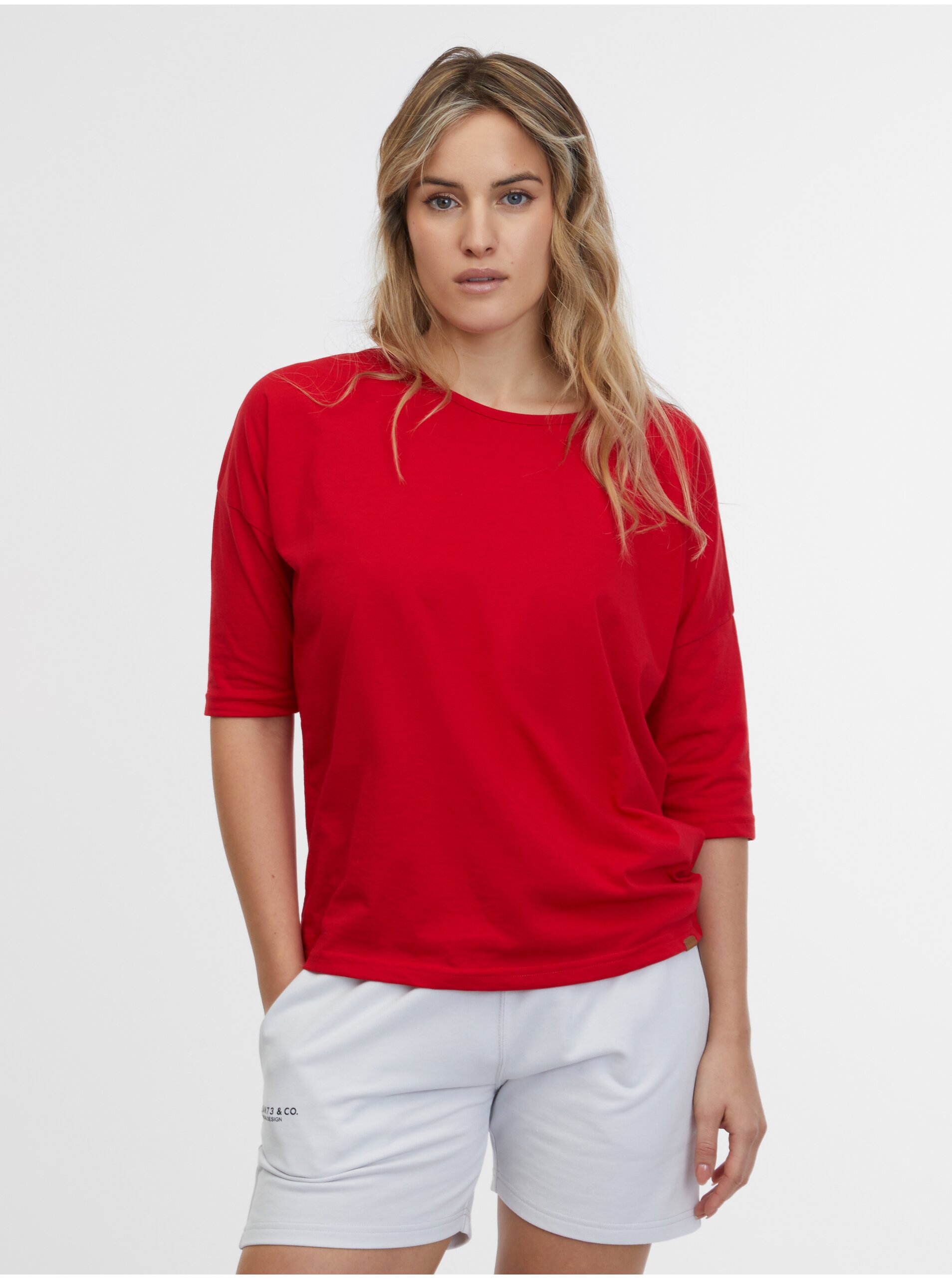 Levně Červené dámské tričko SAM 73 Carlota