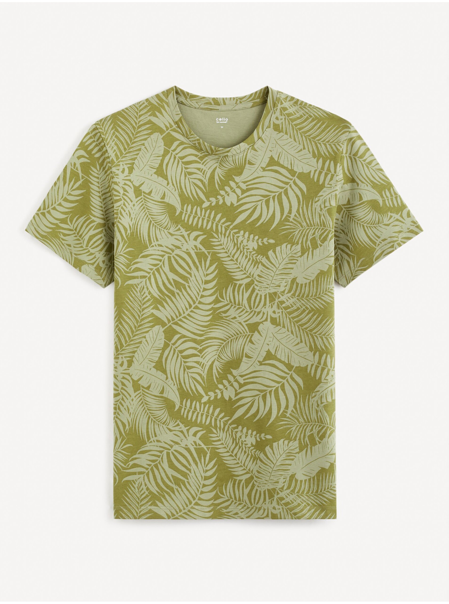 E-shop Khaki pánské tričko Celio Gefeuille