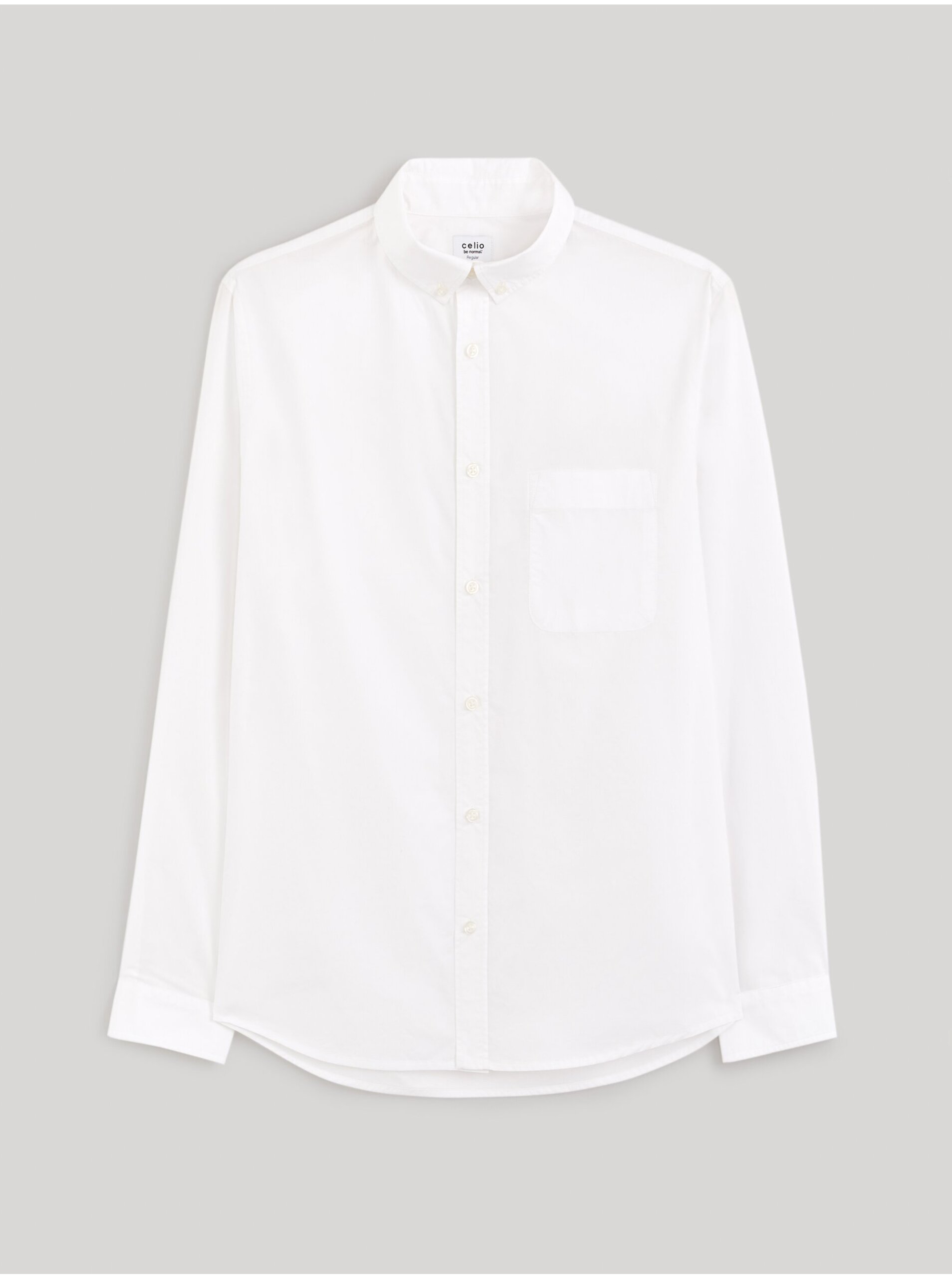 Levně Bílá pánská košile Celio Gaopur