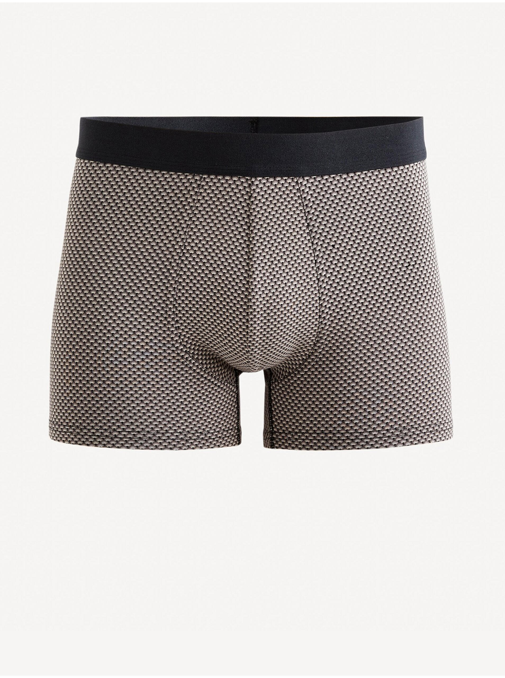 E-shop Čierne pánske vzorované boxerky Celio Giboardeco