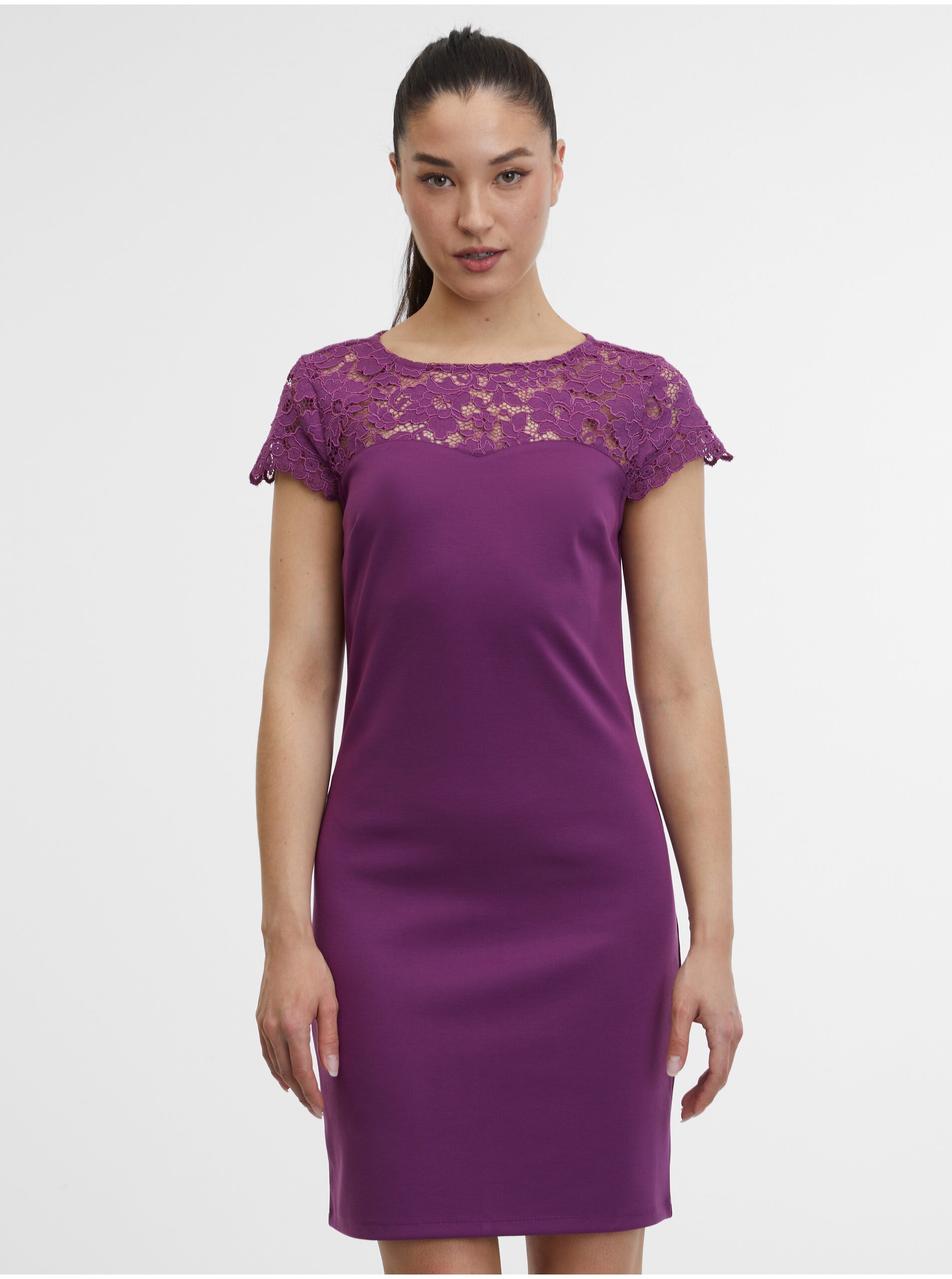 E-shop Fialové dámské šaty ORSAY