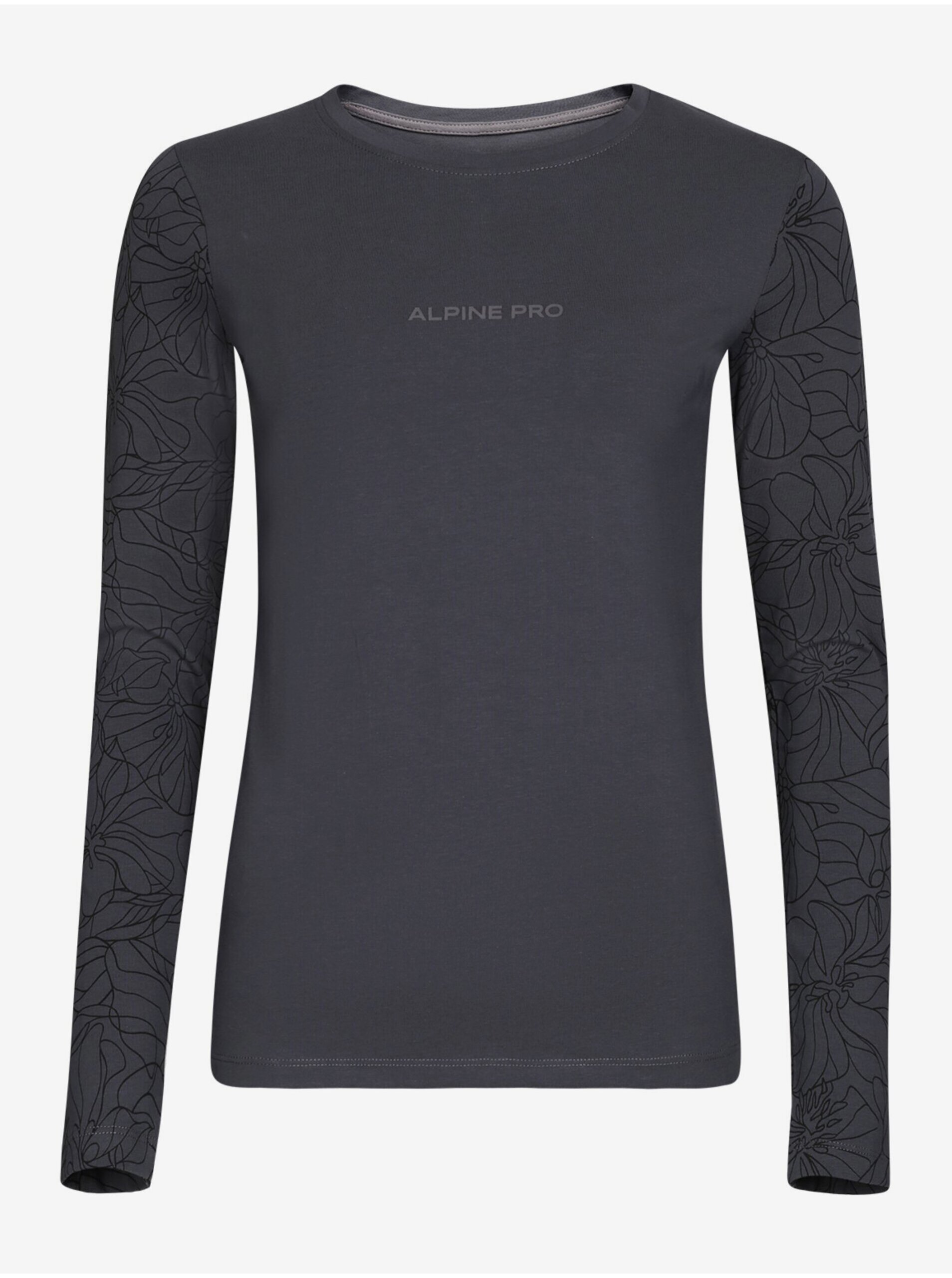 E-shop Tmavě šedé dámské tričko ALPINE PRO Opesa