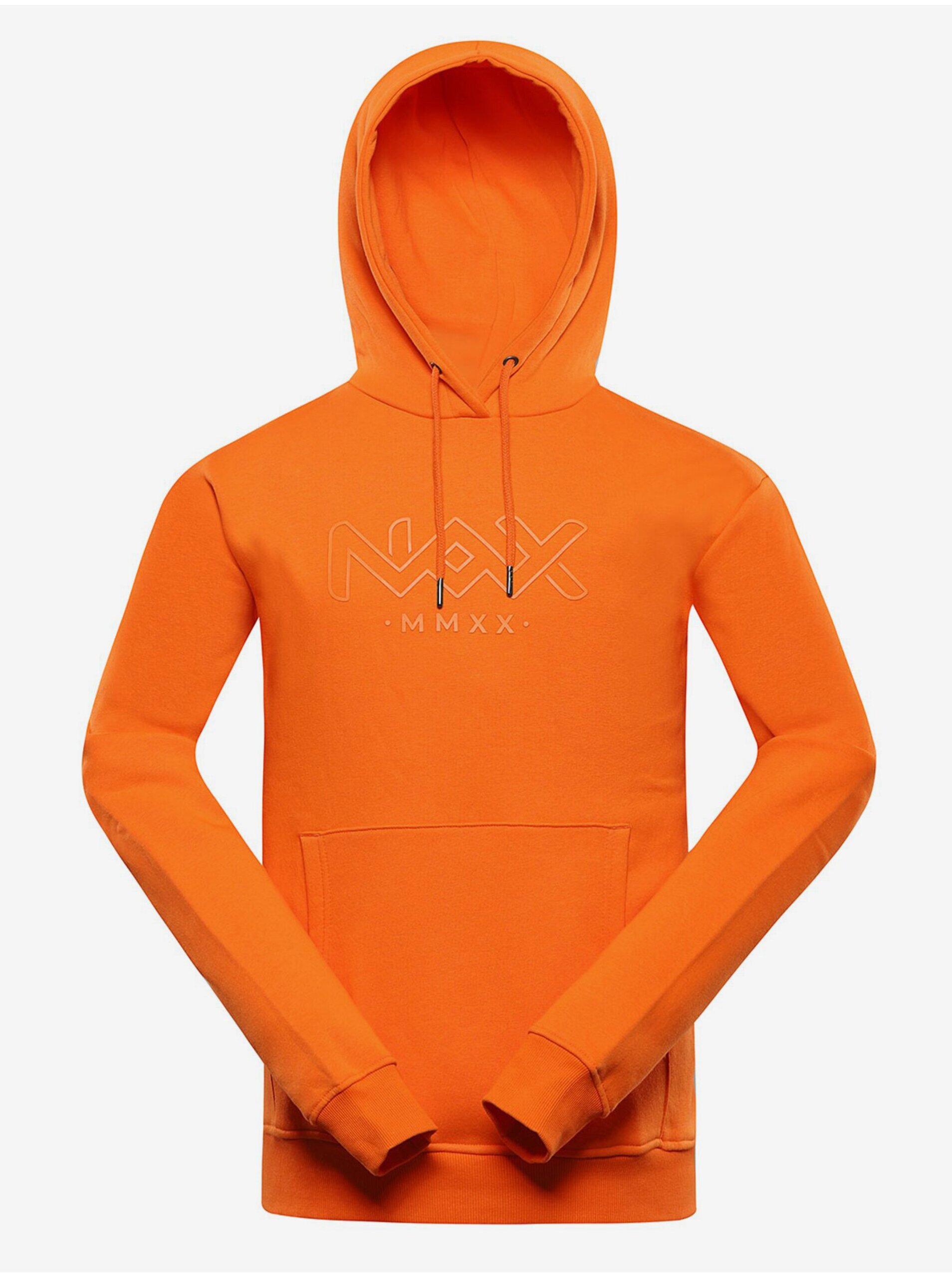 Lacno Oranžová pánska mikina NAX Azer
