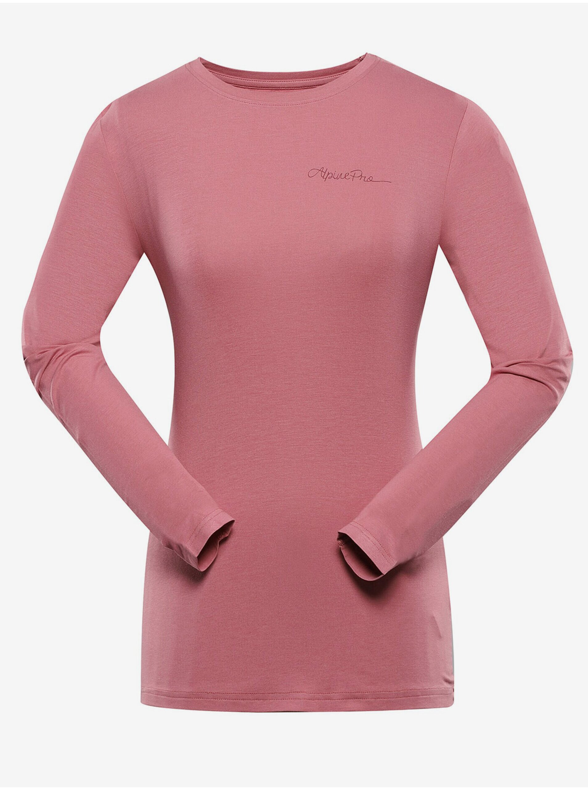 Lacno Ružové dámske tričko ALPINE PRO Evica