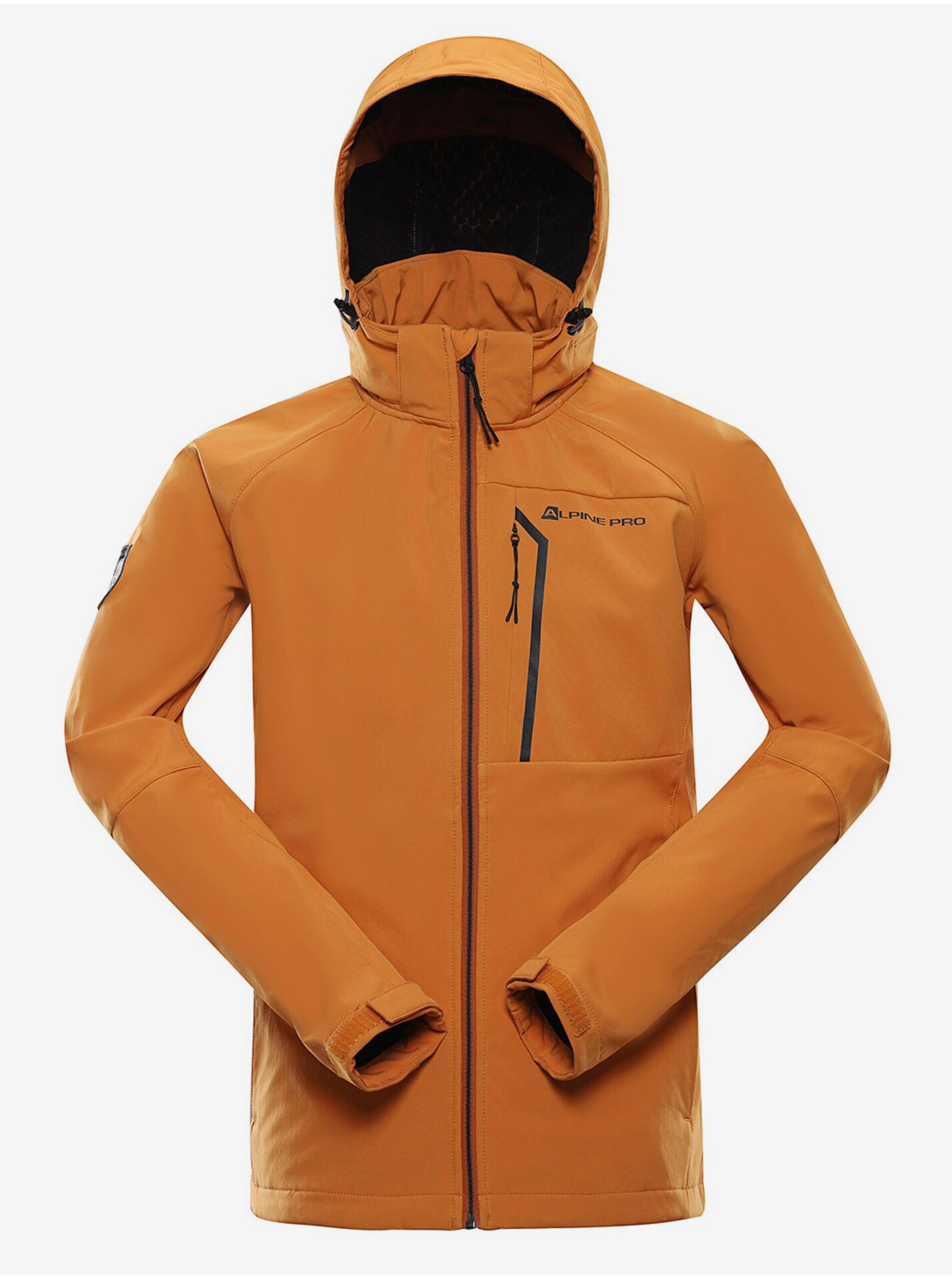 Levně Oranžová pánská softshellová bunda ALPINE PRO Hoor