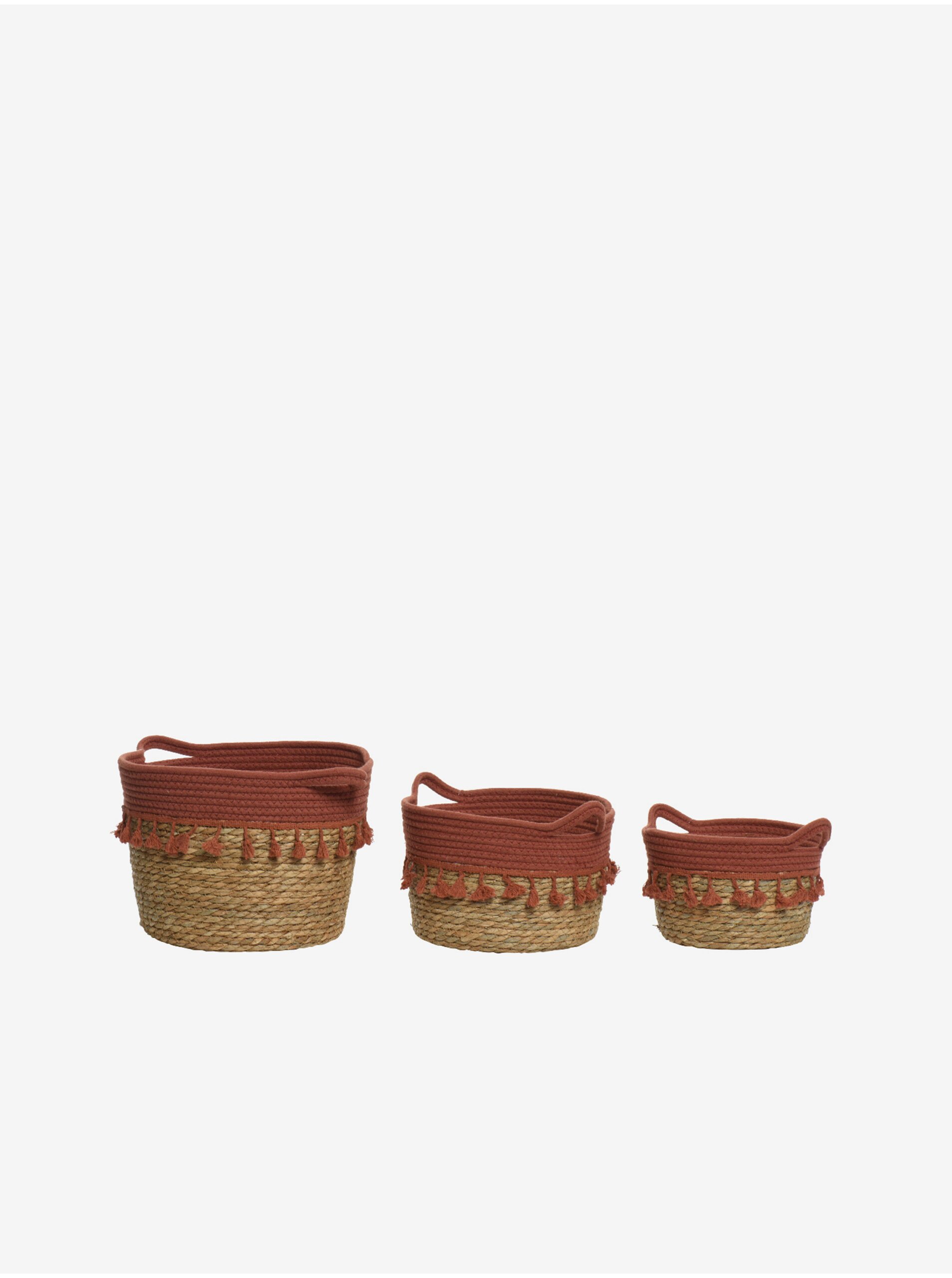 E-shop Sada tří úložných košíků v hnědé barvě Kaemingk