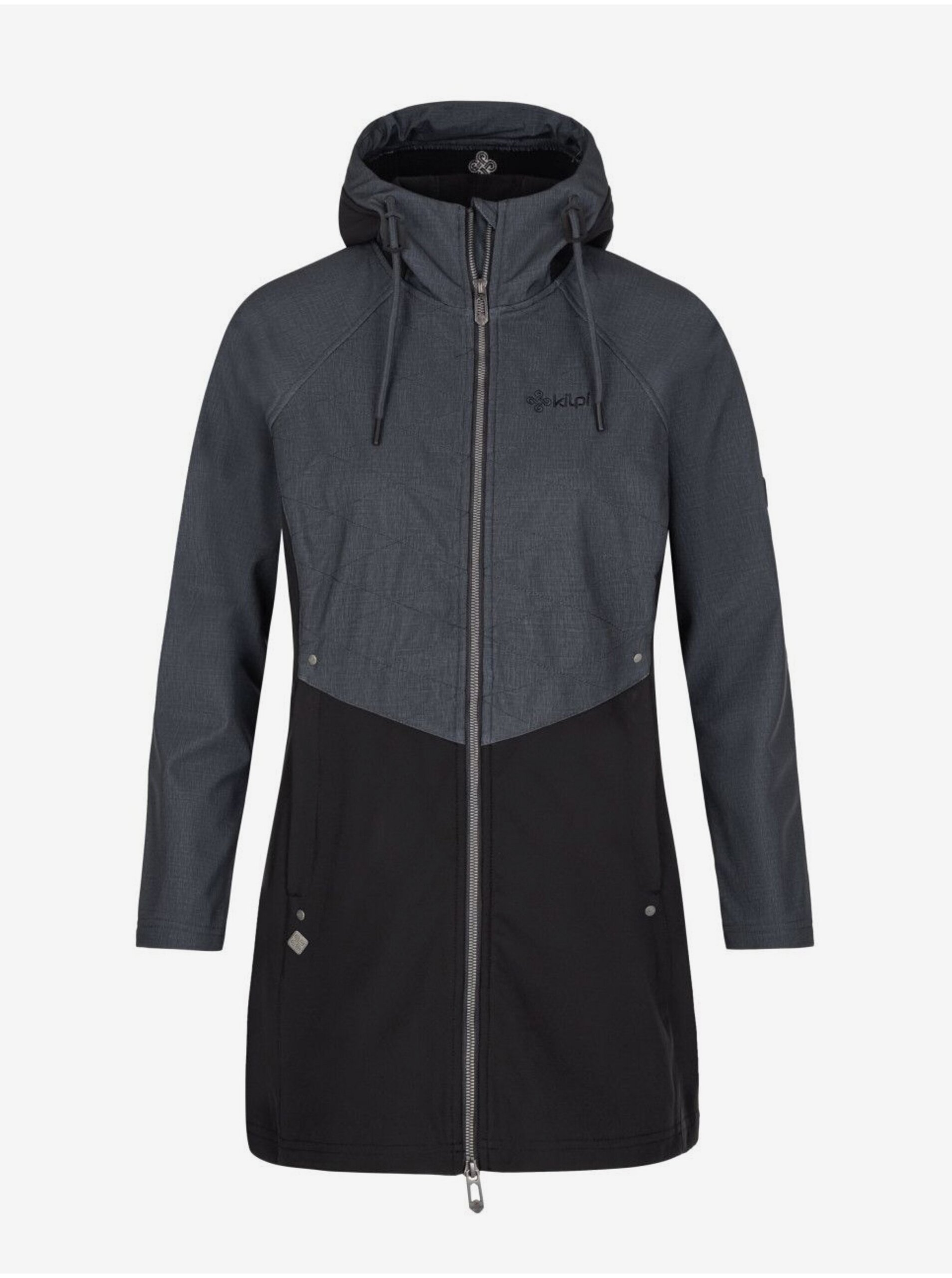 Levně Černo-šedý dámský softshellový kabát Kilpi LASIKA-W