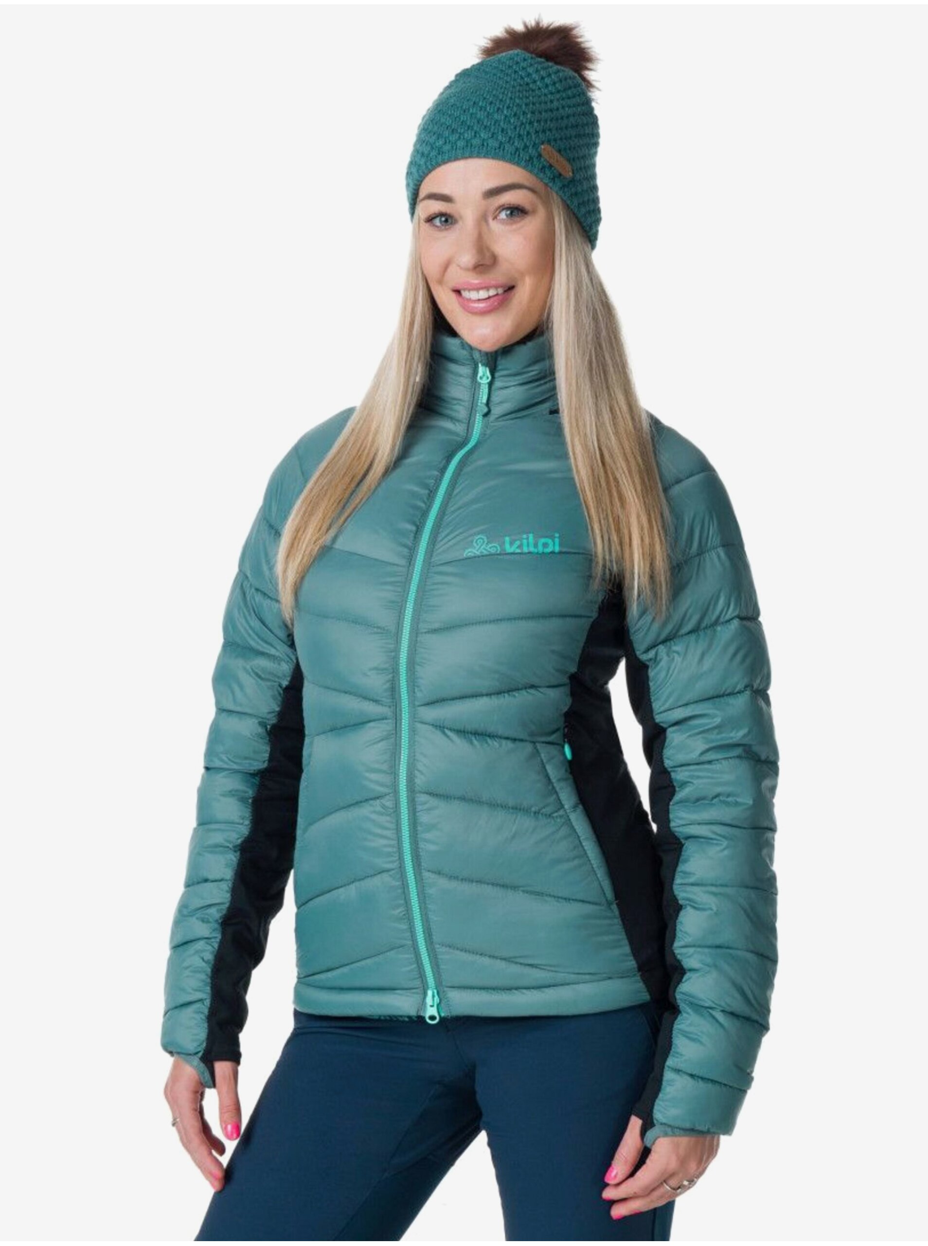 Levně Petrolejová dámská zateplená outdoorová bunda Kilpi ACTIS-W