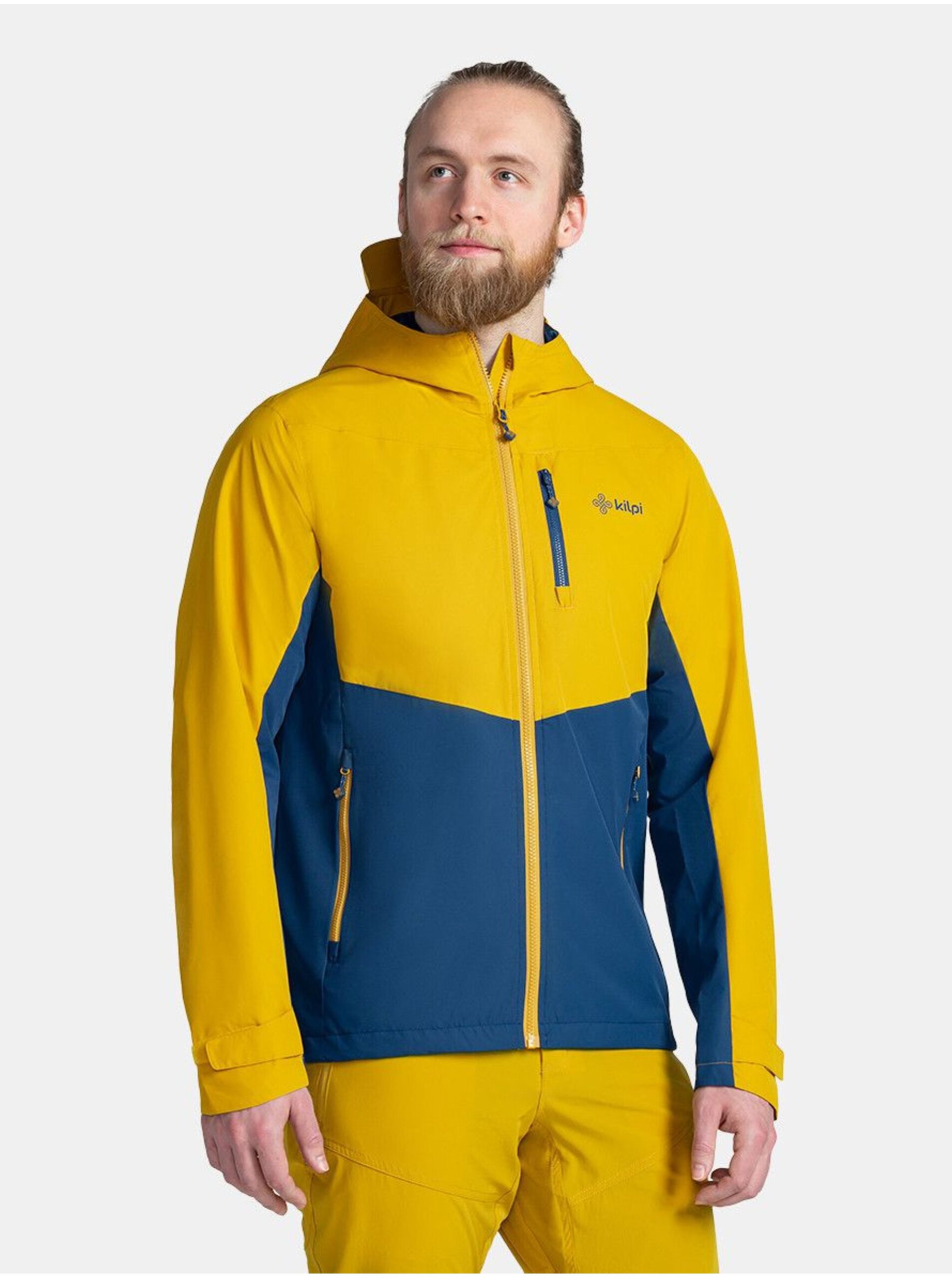 Levně Modro-žlutá pánská outdoorová bunda Kilpi SONNA-M